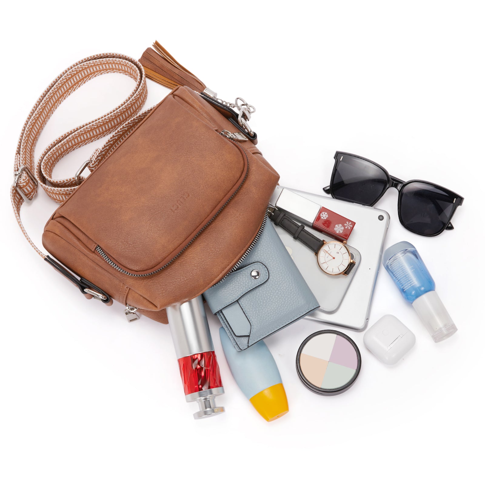 Crossbody Purses for Women Vegan Leather Crossbody Bags with Adjustable Wide Strap