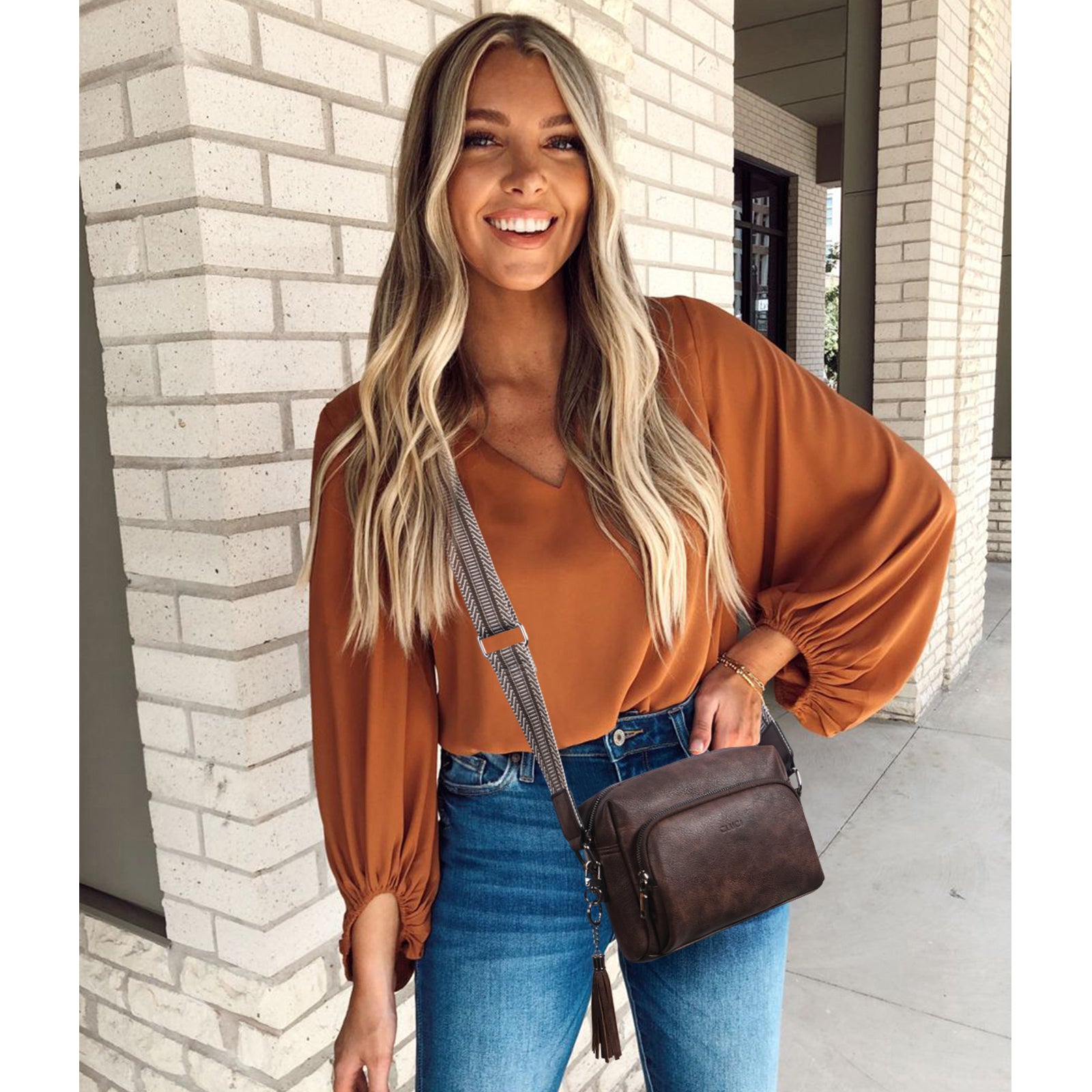 Crossbody Purses for Women Vegan Leather Crossbody Bags with Adjustable Wide Strap