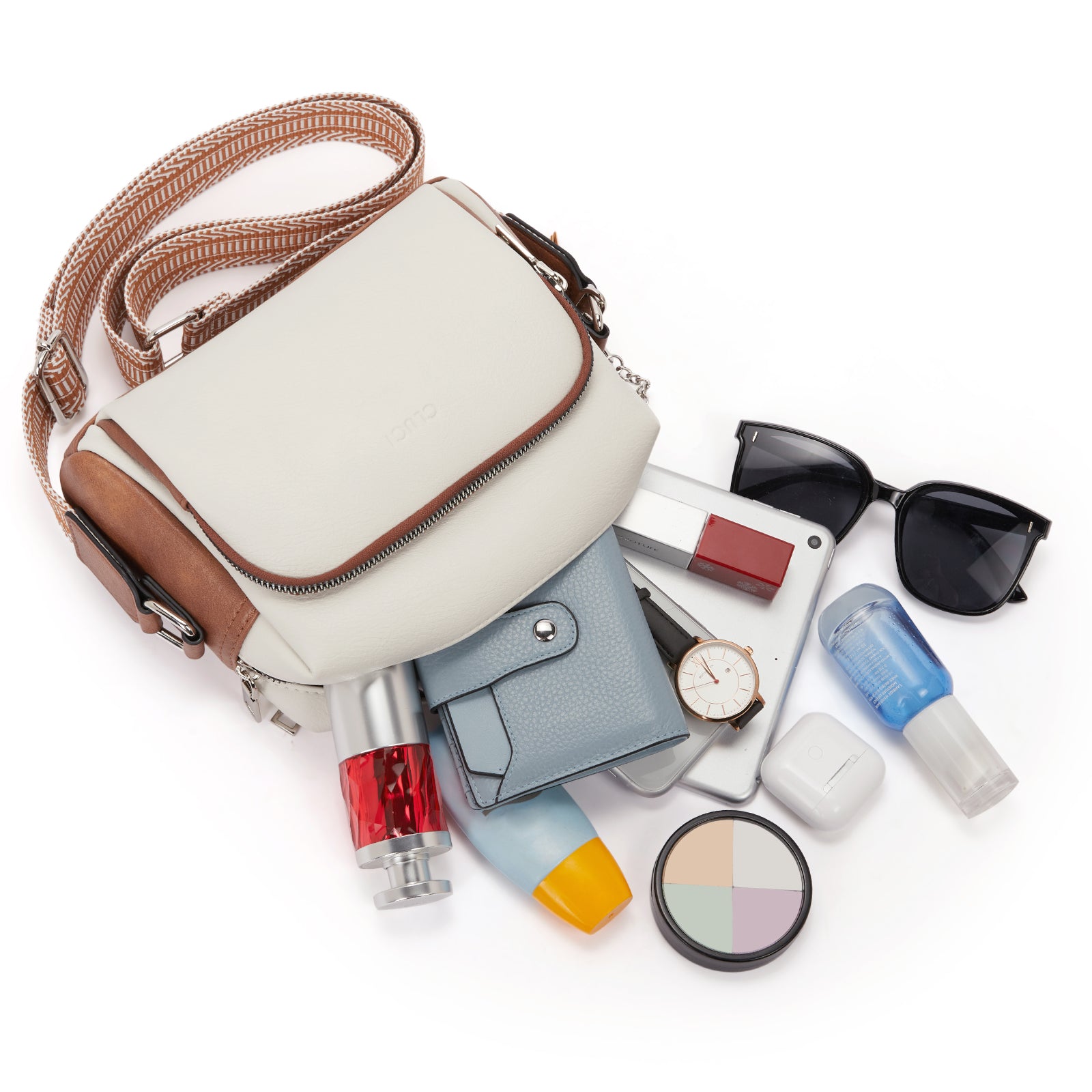 Crossbody Purses for Women Vegan Leather Crossbody Bags with Adjustable Wide Strap