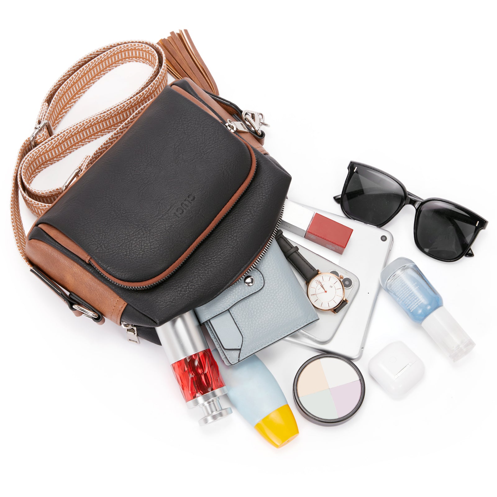 Crossbody Purses for Women Vegan Leather Crossbody Bags with Adjustable Wide Strap