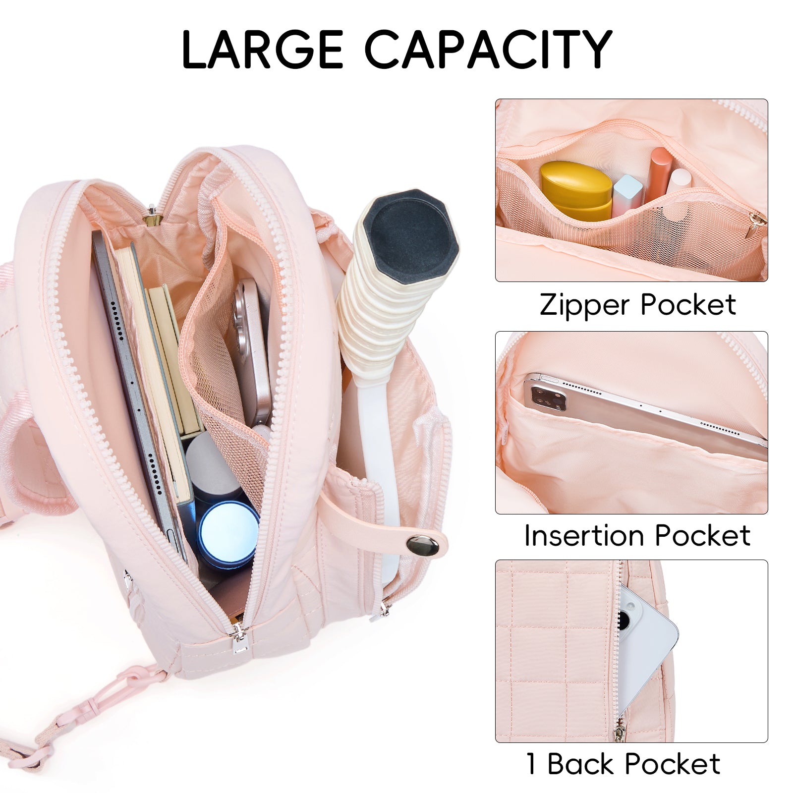 CLUCI Pickleball Puffer Sling Bag for Women