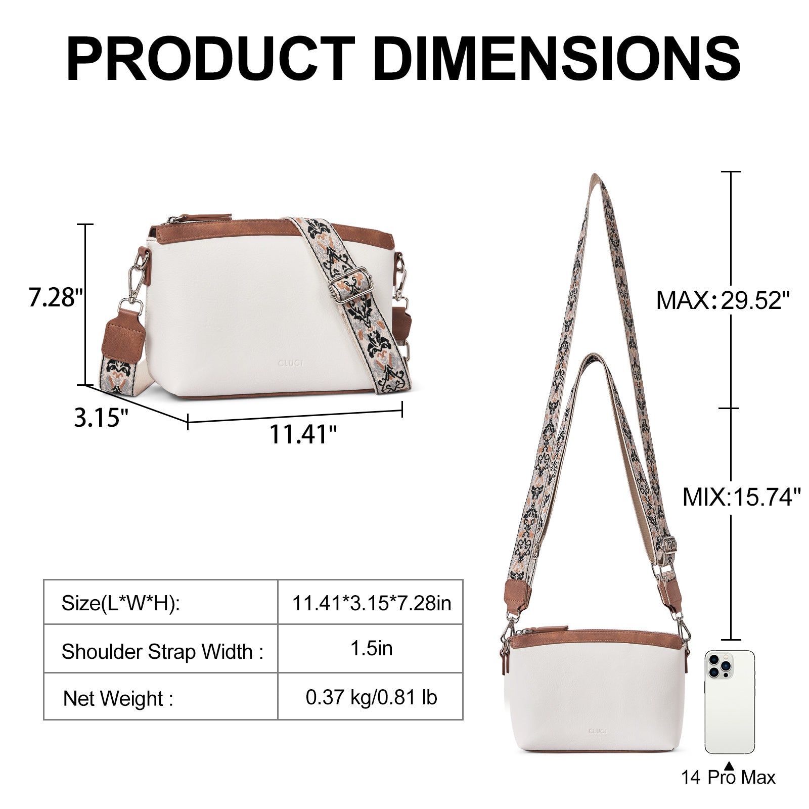 CLUCI Purse for Women Crossbody Bags Trendy Women Crossbody Handbags