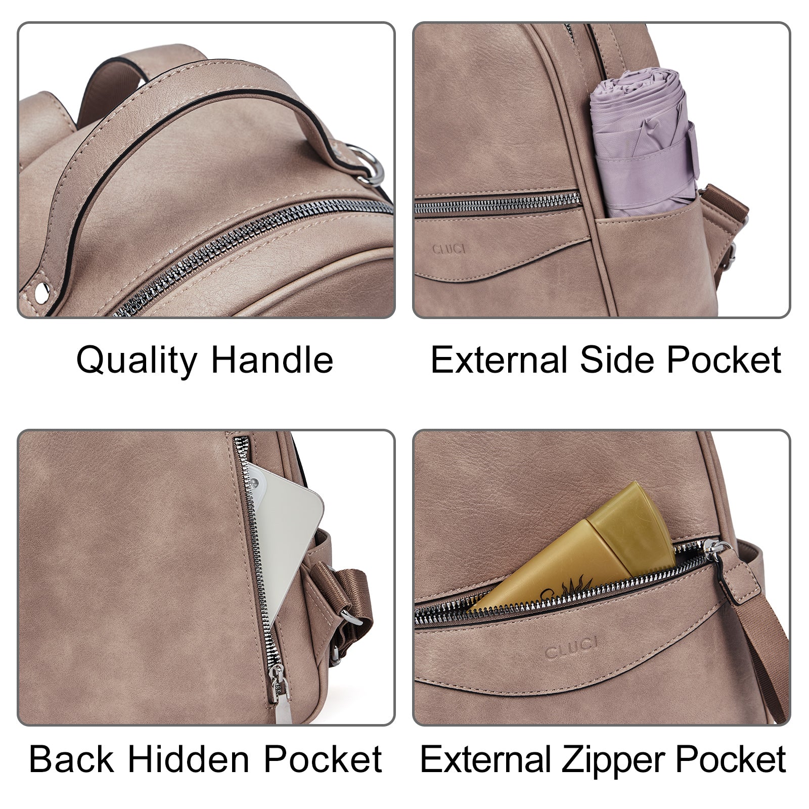 CLUCI Mini Backpack Purse for Women Shoulder Backpack Convertible Handbags