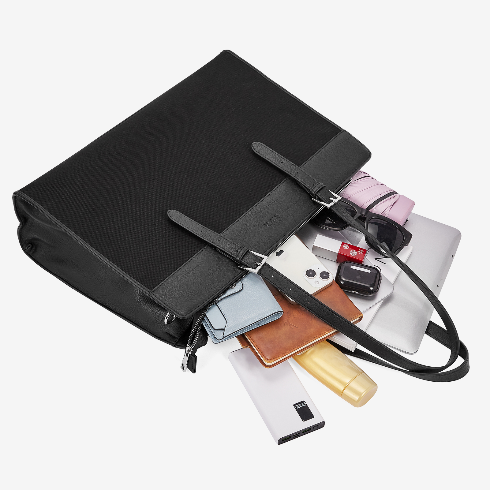 CLUCI Laptop Tote Bag for women 15.6 inch Canvas Work Handbag Large Women's briefcase Office Shoulder Bag