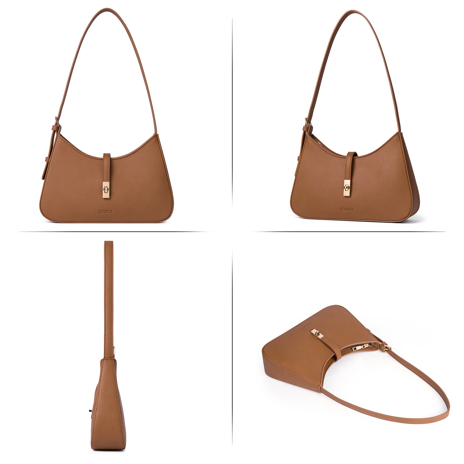 CLUCI Shoulder Bag for Women, Purses for Women, Handbag Hobo Bags Vegan Leather Crossbody Purse with Adjustable Strap