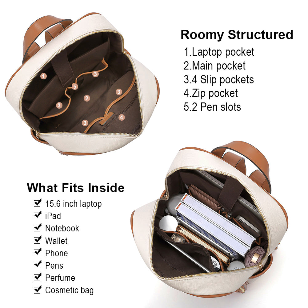 Koch Vegan Womens Designer Laptop Backpack With Luggage Strap