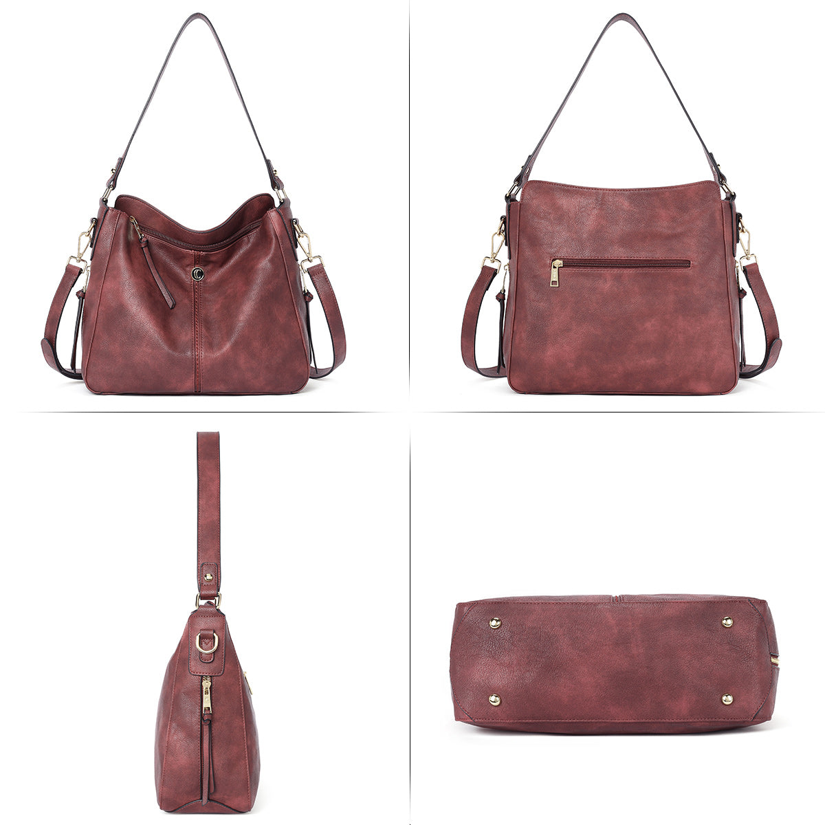 CLUCI Purses and Handbags for Women Leather Hobo Tote Fashion Ladies Crossbody Large Bucket Shoulder Bag