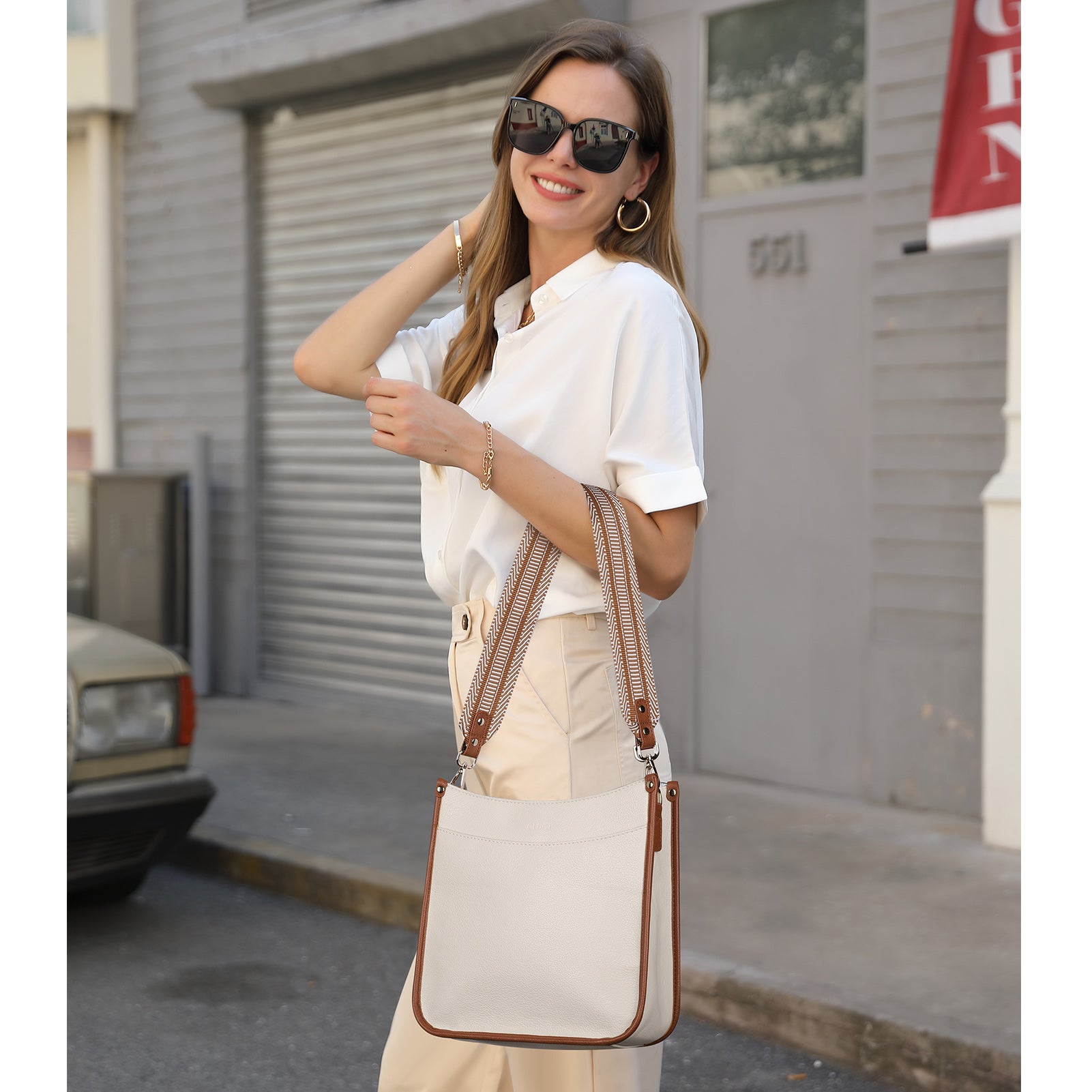 Trendy Medium Crossbody Bags with Two Straps
