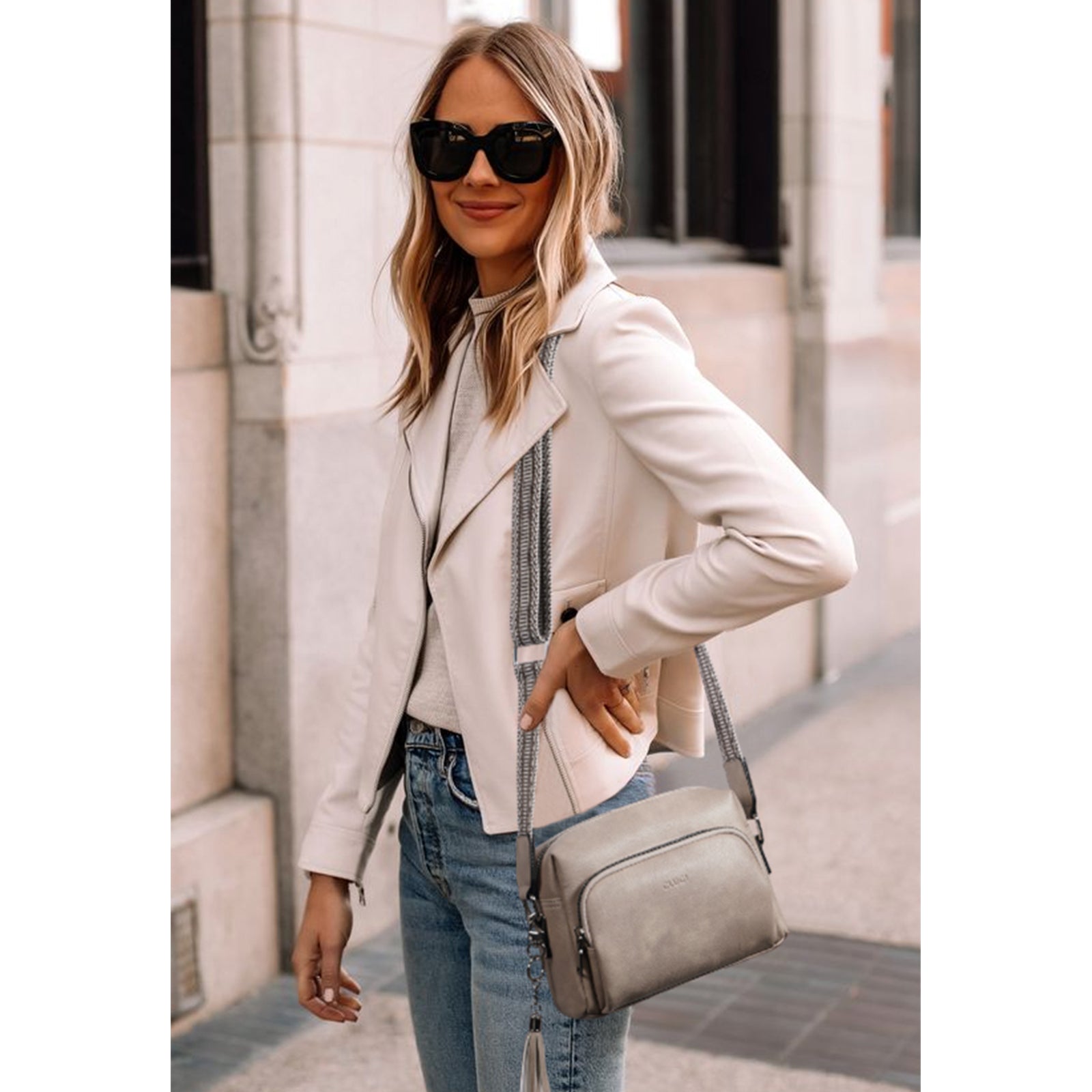 Crossbody Purses for Women Vegan Leather Crossbody Bags with Adjustable Wide Strap