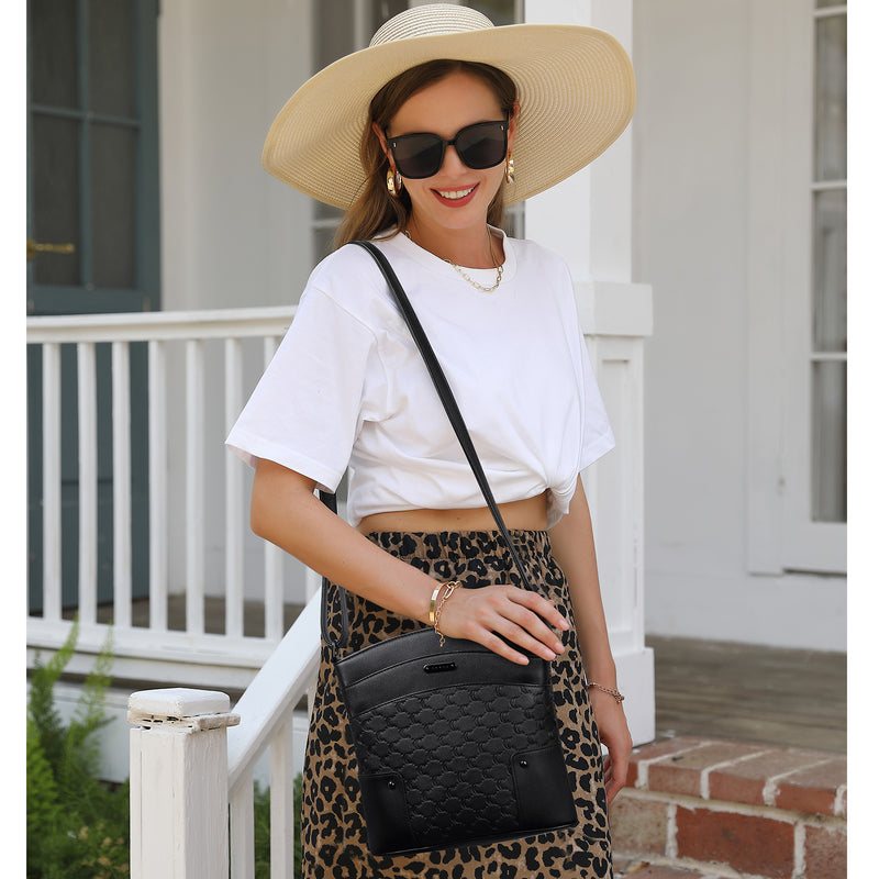 Amos Triple Pockets Vintage Crossbody Bag