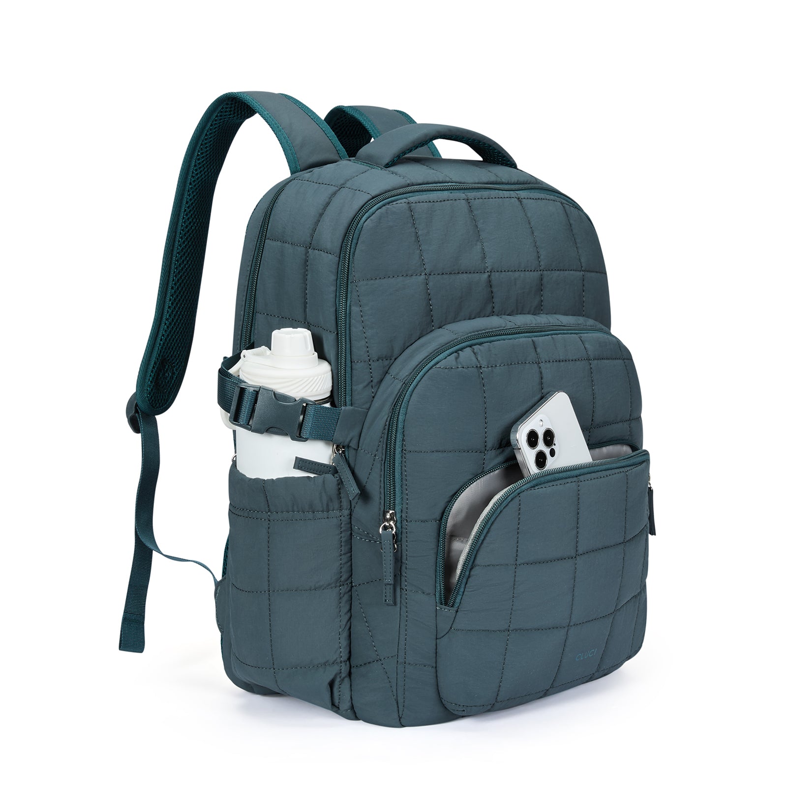 CLUCI 17.3'' Puffer Quilted Laptop Backpack for Women