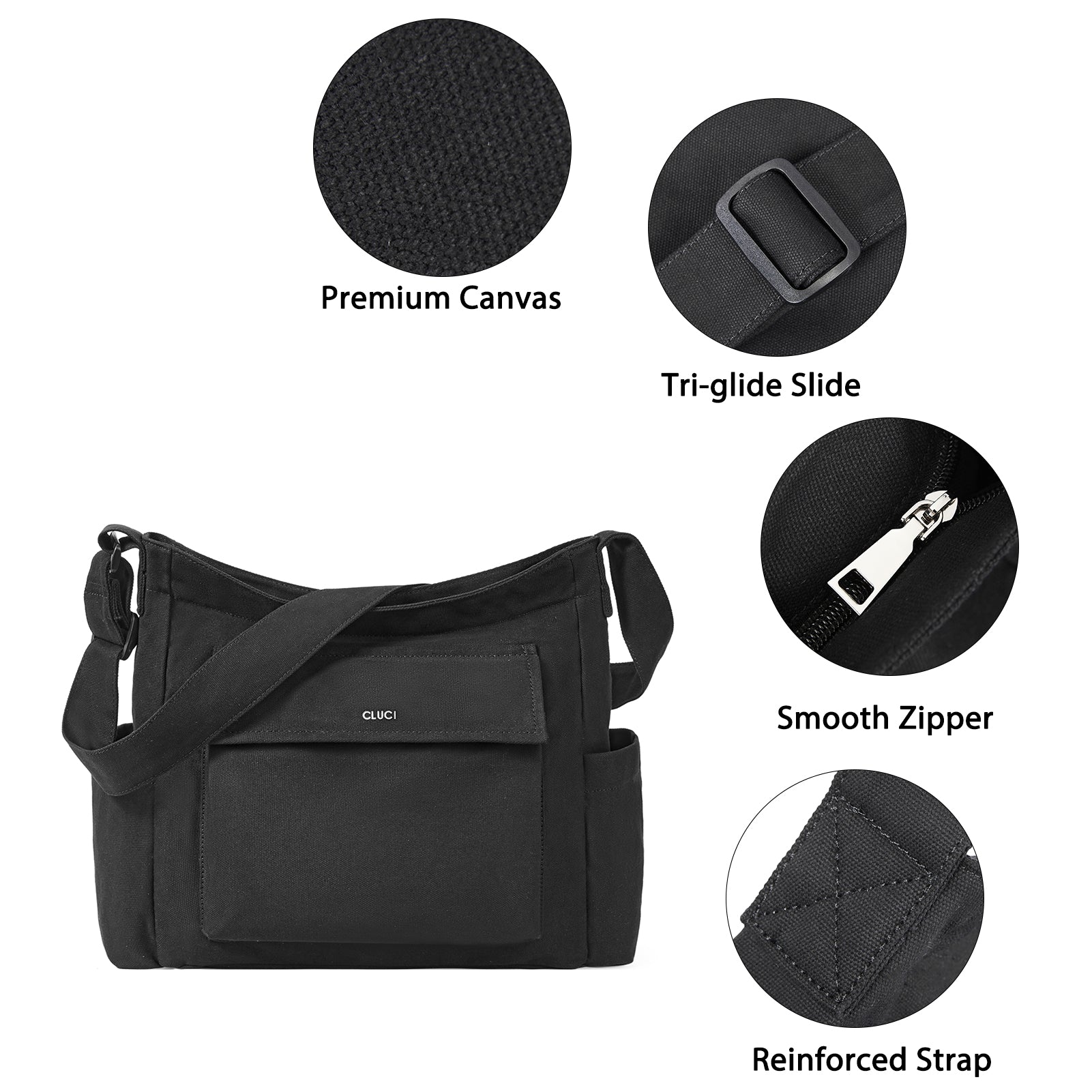 Canvas Messenger Bag Large Hobo Crossbody Bag Tote Bag for Women and Men hippie bag side bag satchel bags Shoulder bags
