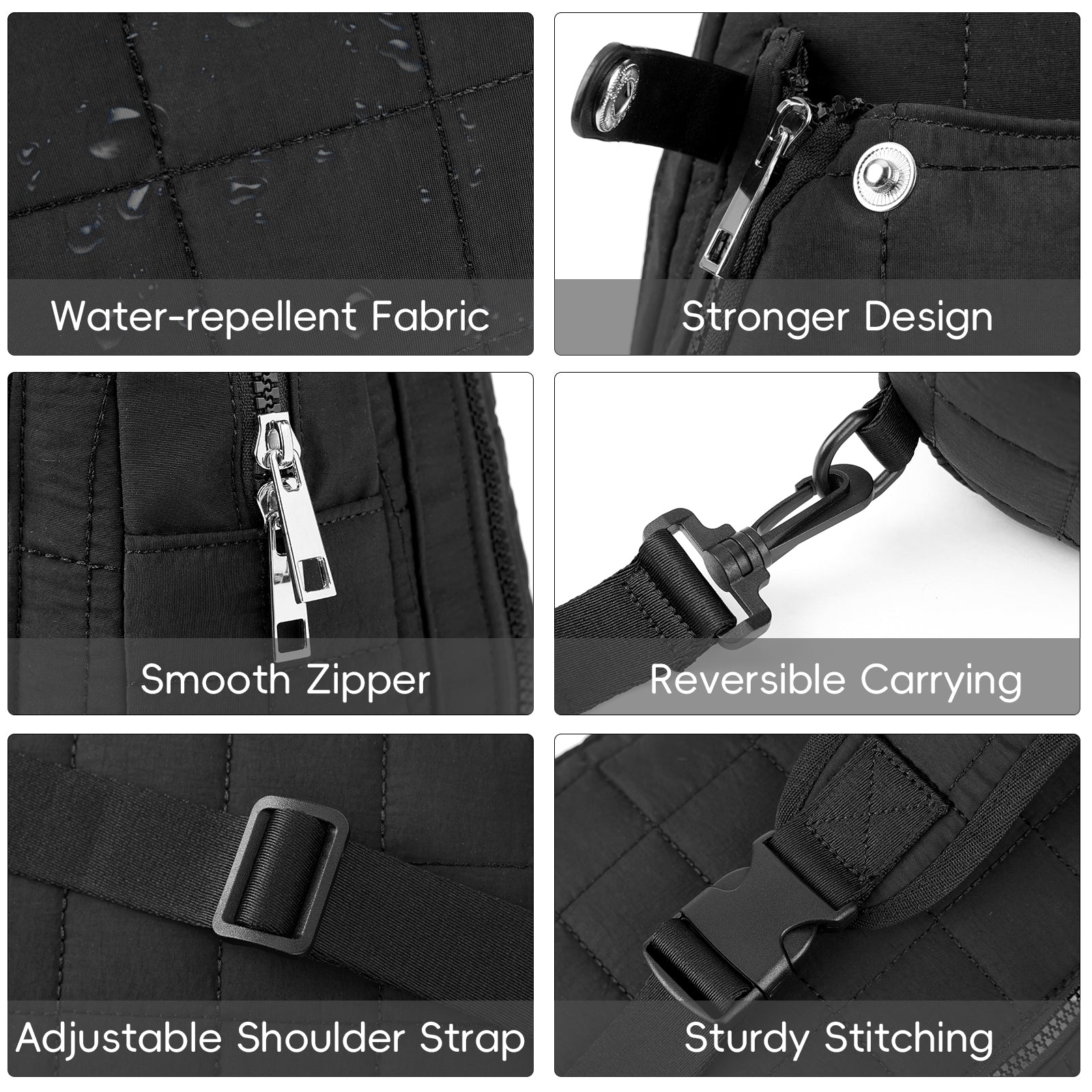 CLUCI Pickleball Puffer Sling Bag for Women