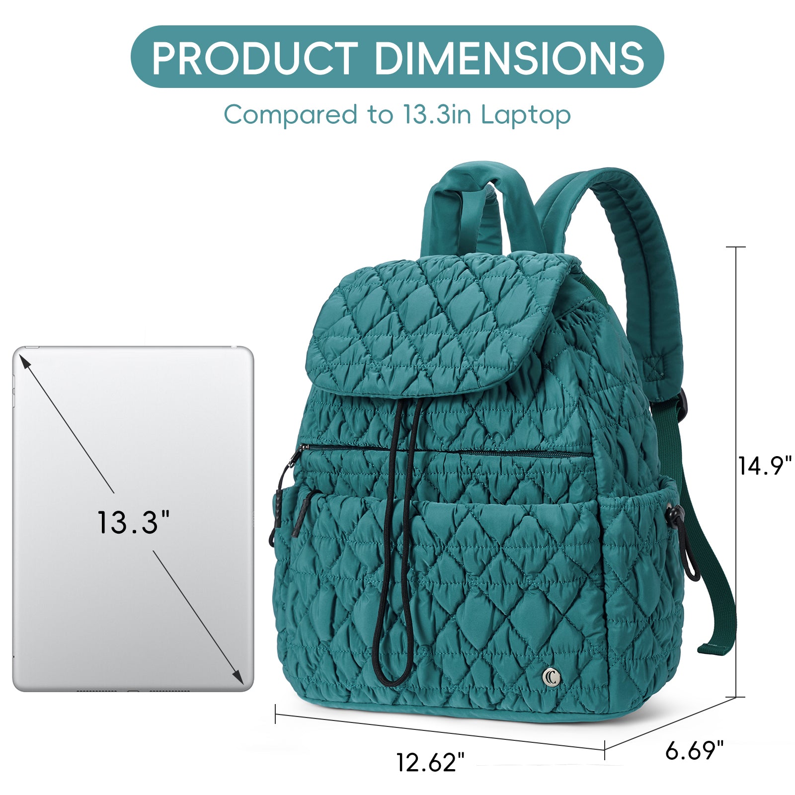 CLUCI Puffy Casual Lightweight Daypack for Women — Travel & Work