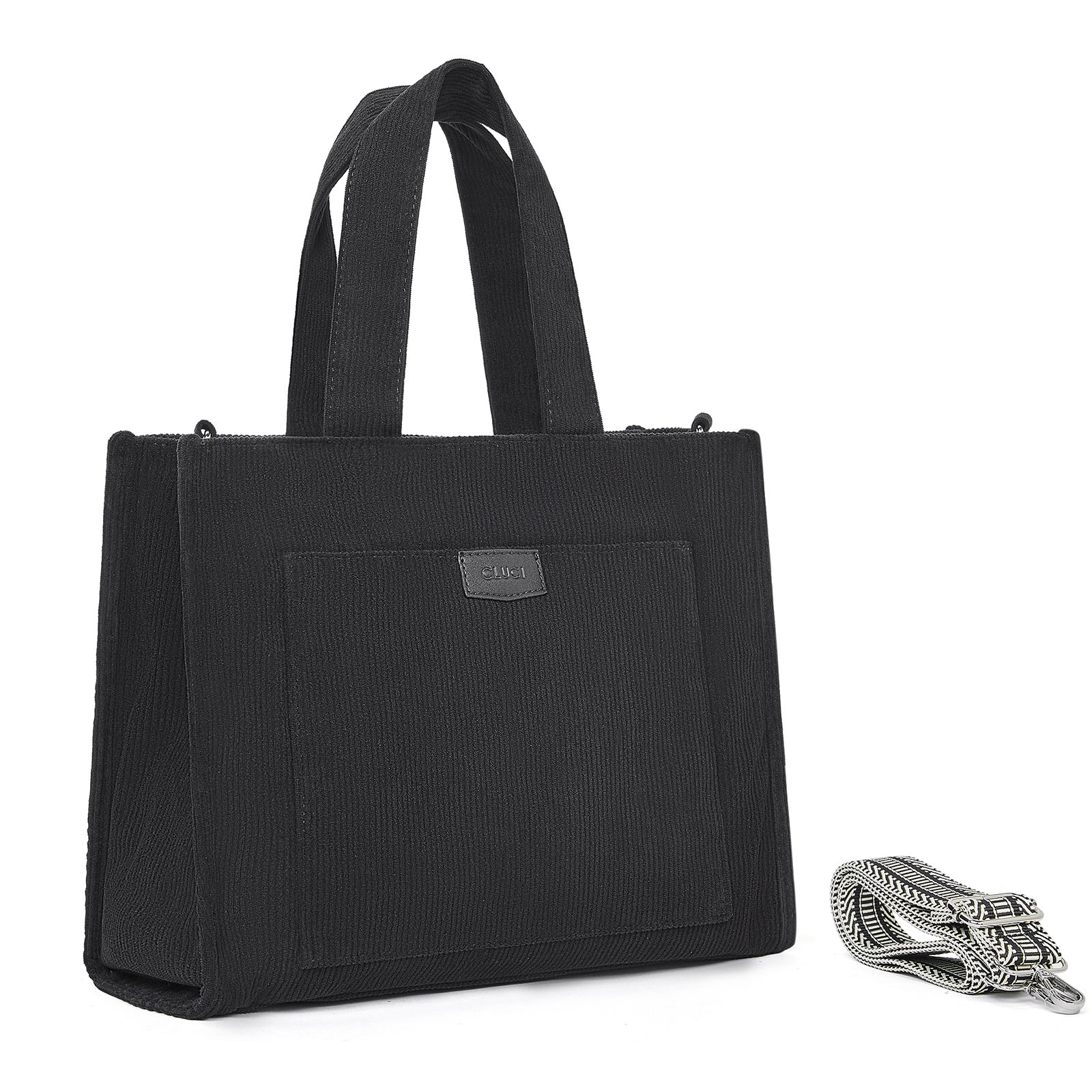 Wide Purse Strap Crossbody Purses Adjustable Replacement Shoulder Handbag Strap—Black