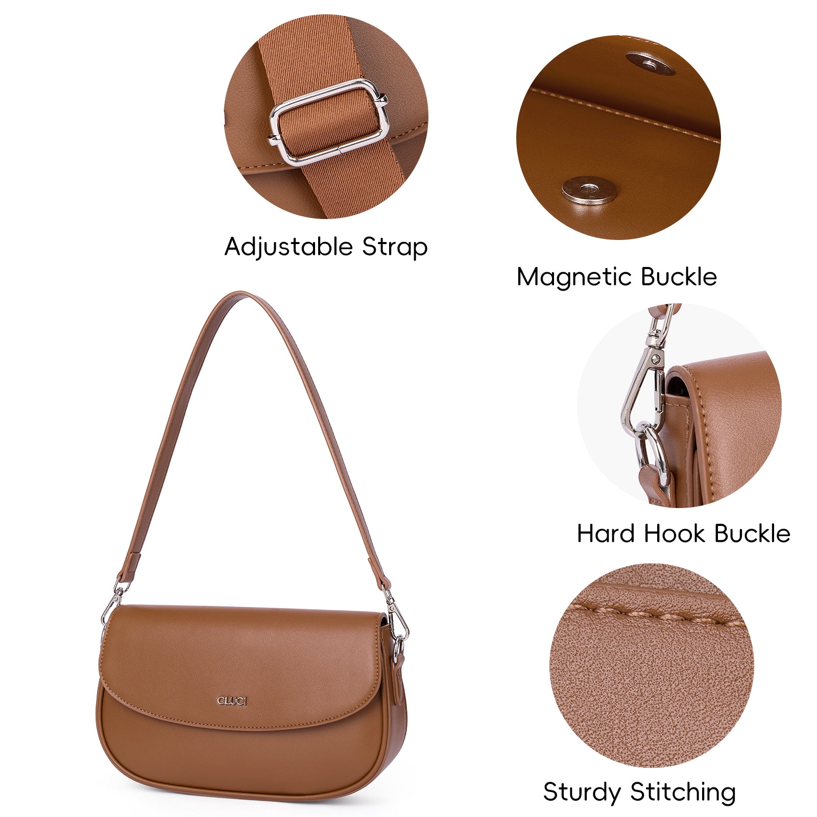 Small Shoulder Bag Cute Clutch Designer Leather Tote Crossbody Bag