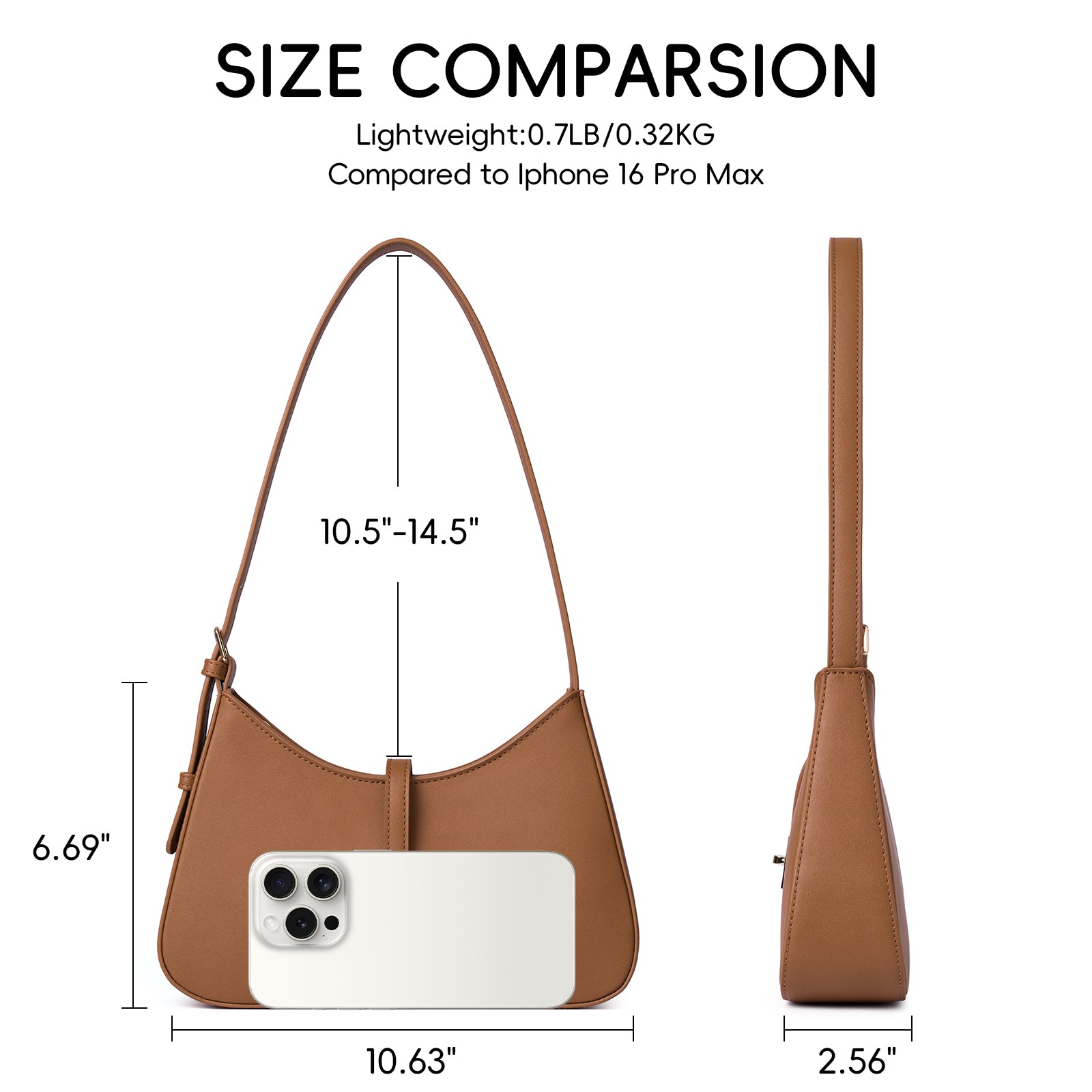 CLUCI Shoulder Bag for Women, Purses for Women, Handbag Hobo Bags Vegan Leather Crossbody Purse with Adjustable Strap