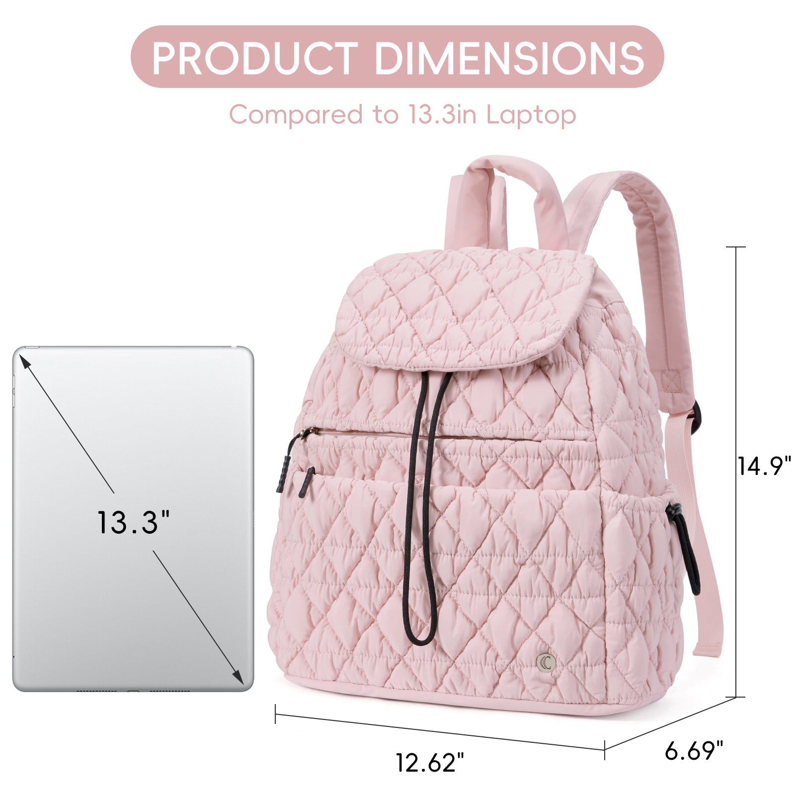 CLUCI Puffy Casual Lightweight Daypack for Women — Travel & Work