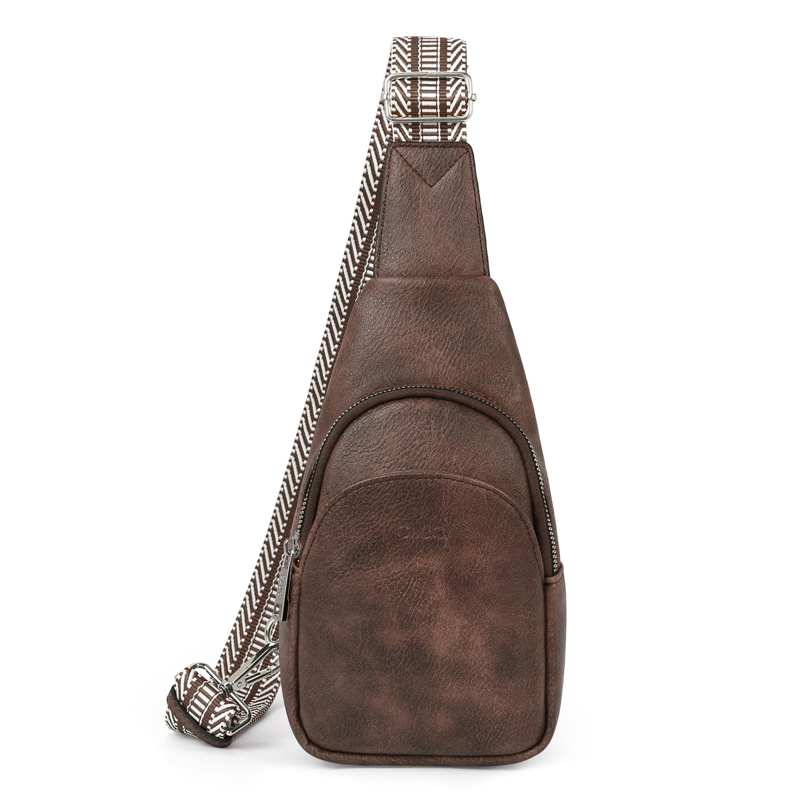 CLUCI Faux Leather Small Sling Bag Fashion Waist Packs with Guitar Strap for Women's Fanny Packs