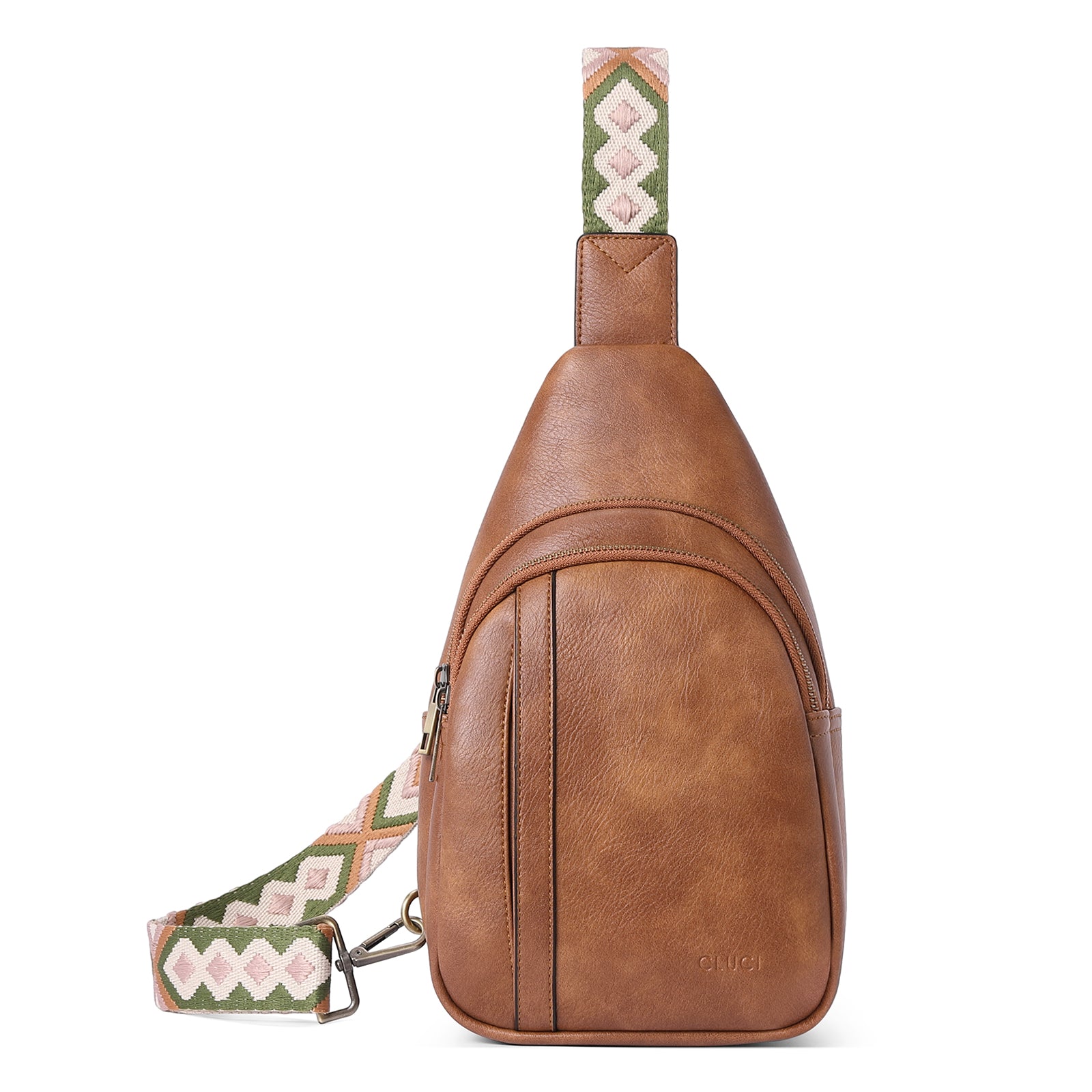 CLUCI Sling Bag Crossbody Bags for Woman Leather Cross Body Bag Sling Backpack Crossbody Chest Bag Daypack Travel