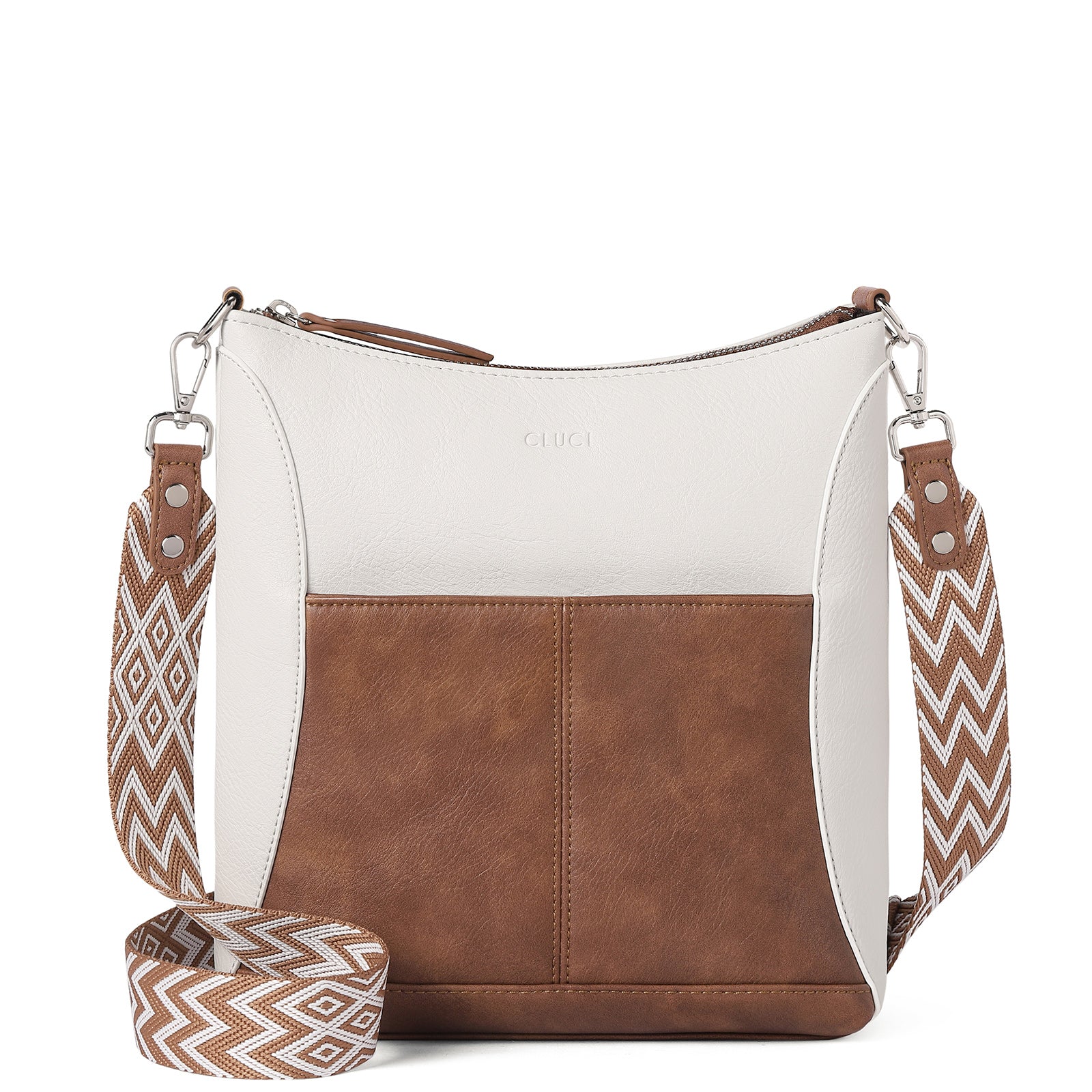 Crossbody for Women Vegan Leather Hobo Bags Casual Satchel with Guitar Strap