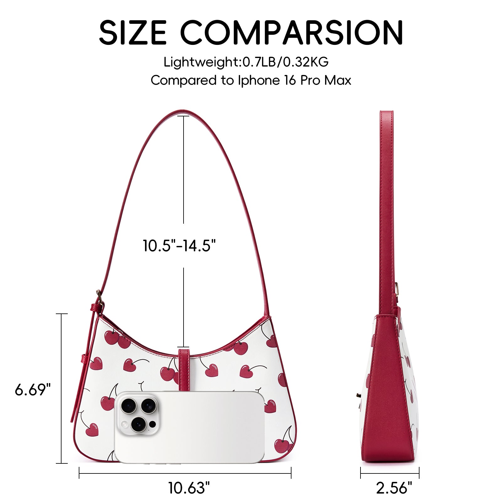 CLUCI Shoulder Bag for Women, Purses for Women, Handbag Hobo Bags Vegan Leather Crossbody Purse with Adjustable Strap