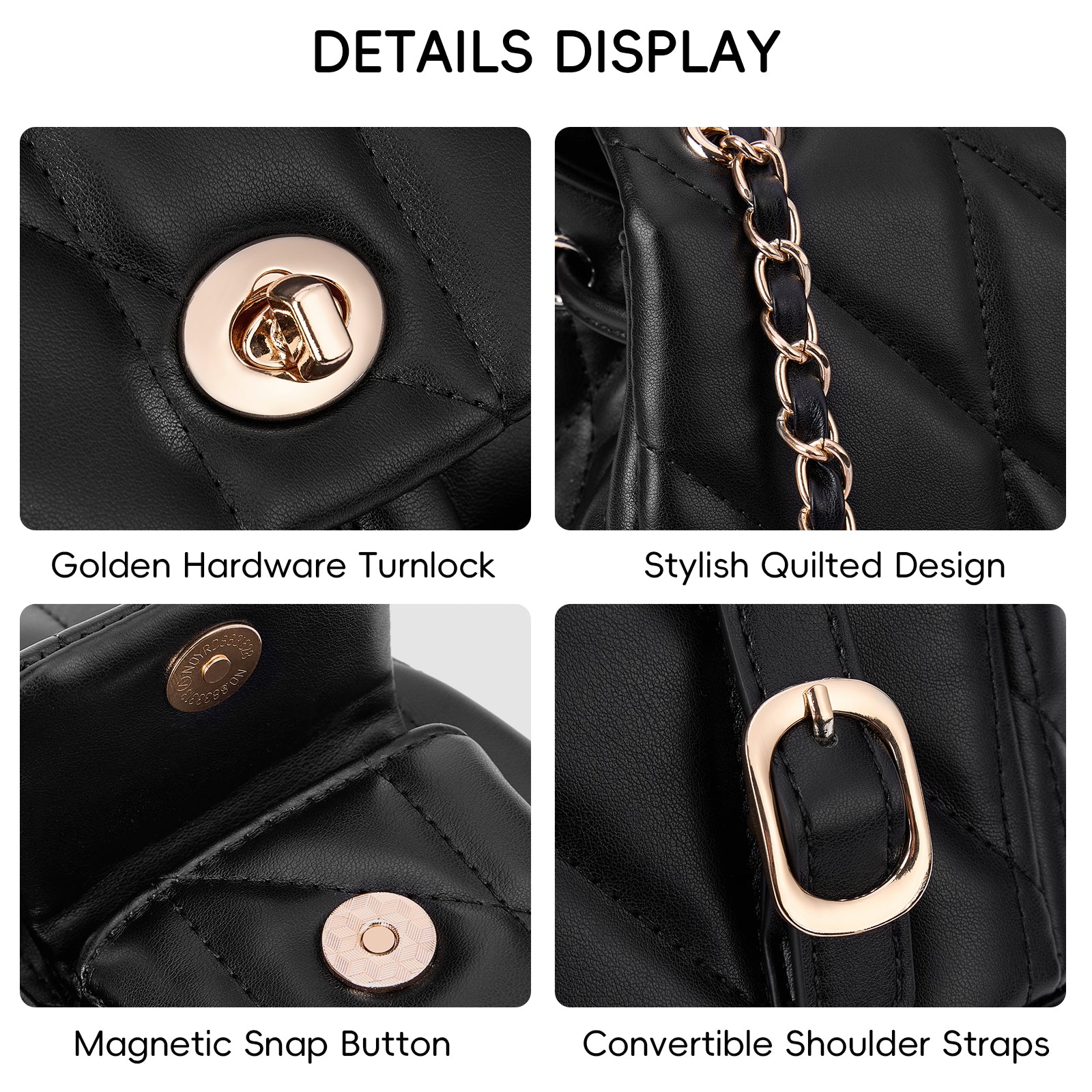 CLUCI Small Backpack Purse for Women,Mini Vegan Leather Tabby Backpack for Woman Quilted Bookbag Crossbody Bag