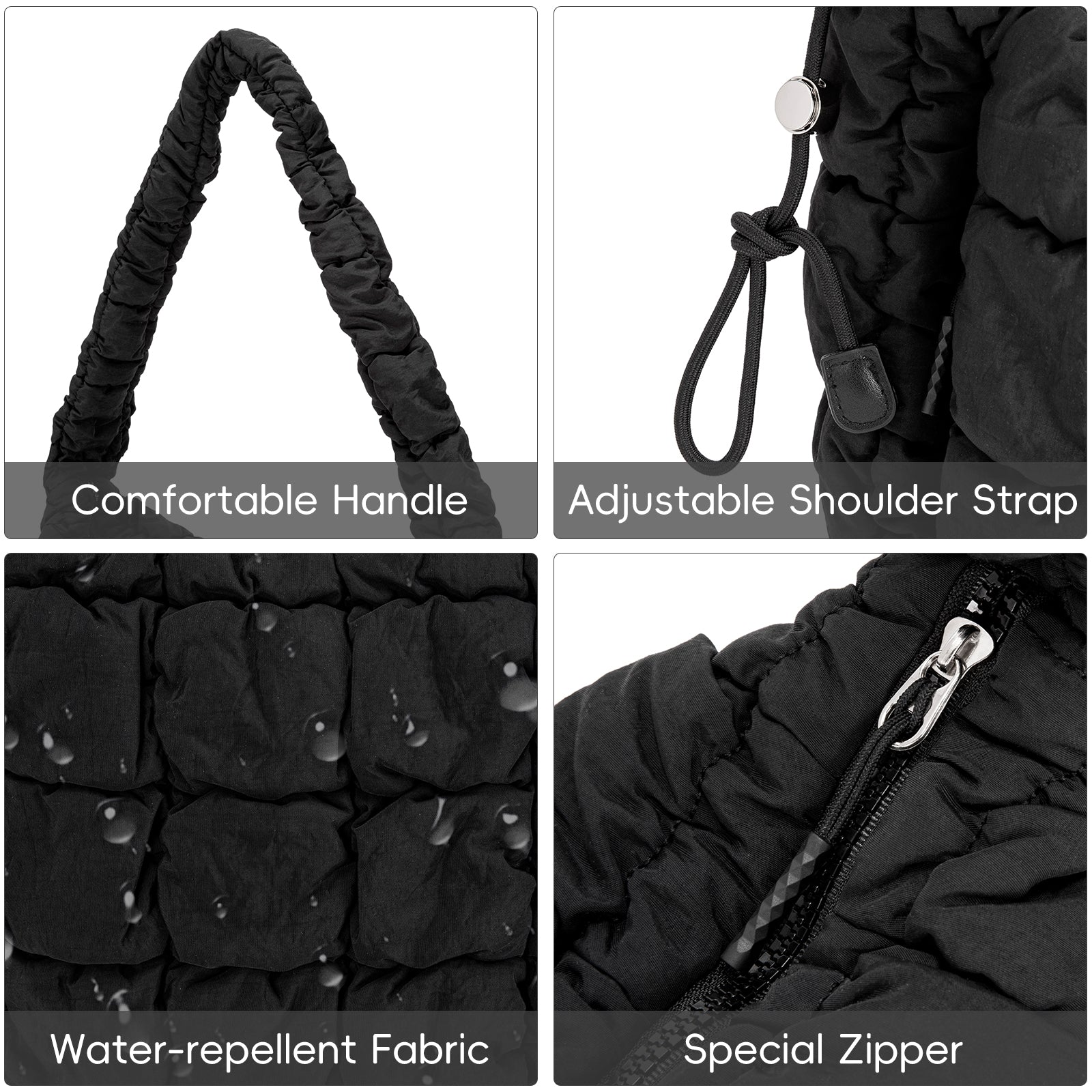 CLUCI Large Lightweight Quilted Puffer Tote Bag for Women