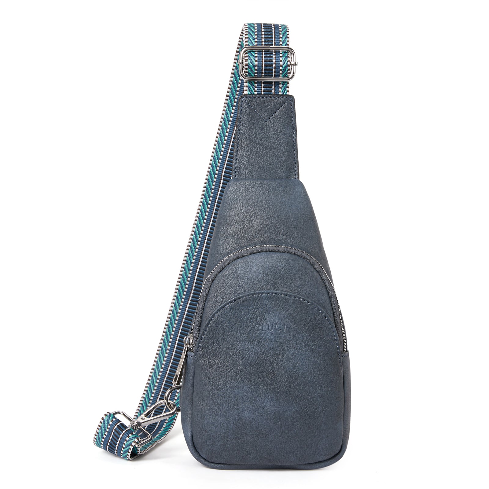 CLUCI Faux Leather Small Sling Bag Fashion Waist Packs with Guitar Strap for Women's Fanny Packs