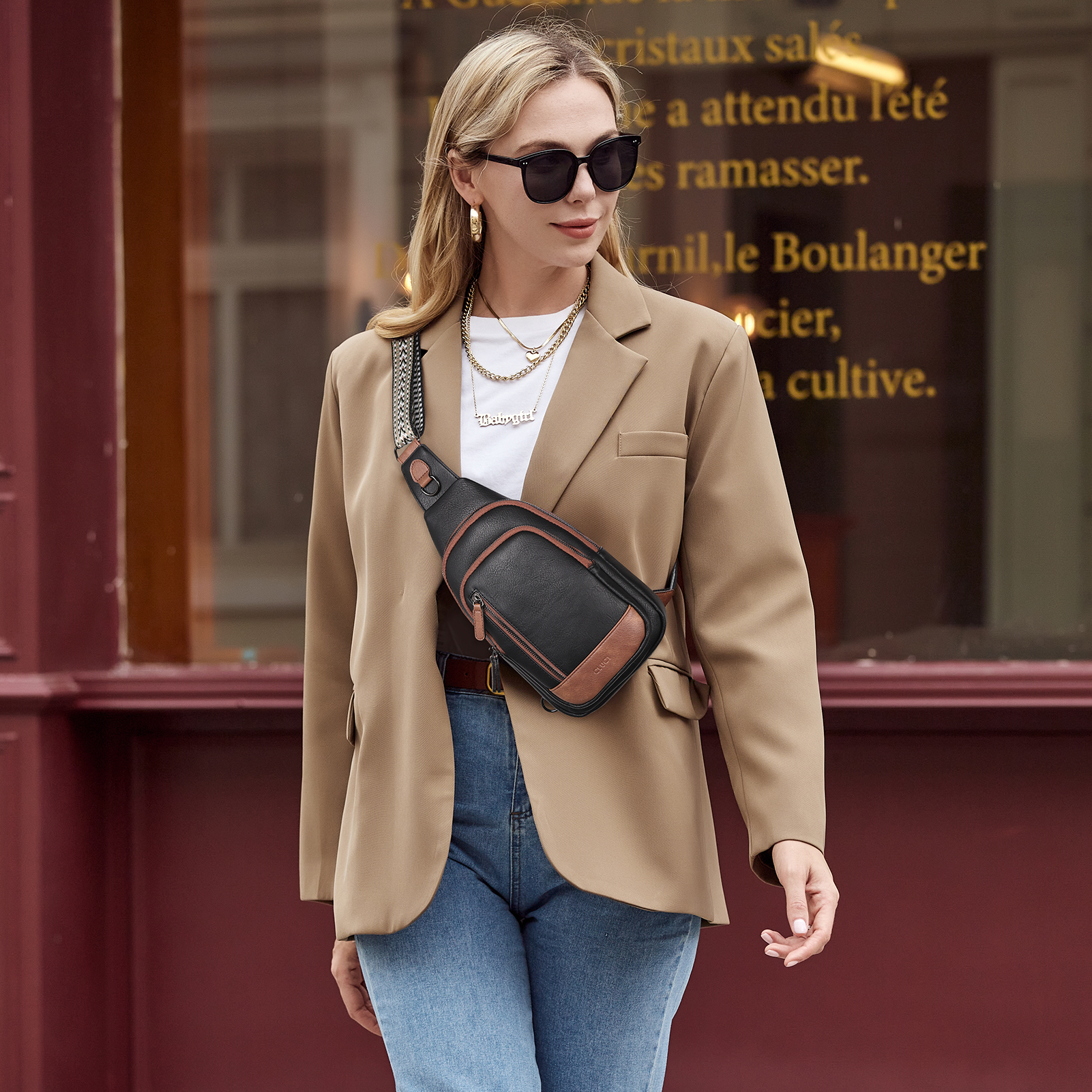 CLUCI Sling Bag for Women Crossbody Leather