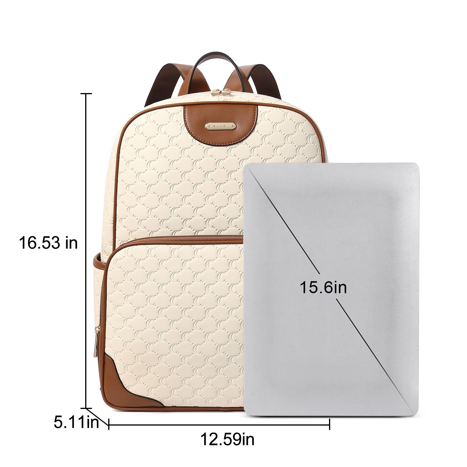 Koch Vegan Womens Designer Laptop Backpack With Luggage Strap