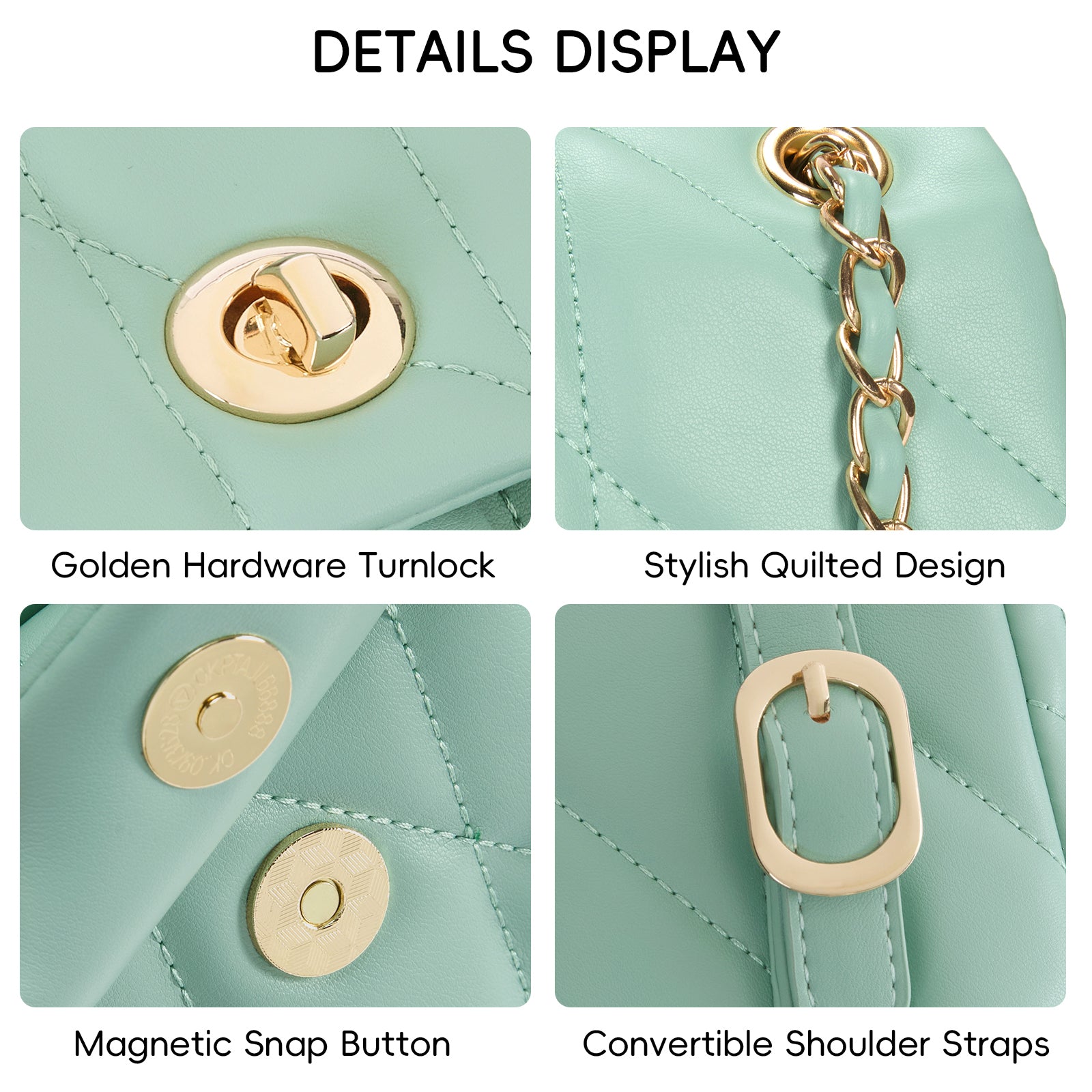 CLUCI Small Backpack Purse for Women,Mini Vegan Leather Tabby Backpack for Woman Quilted Bookbag Crossbody Bag