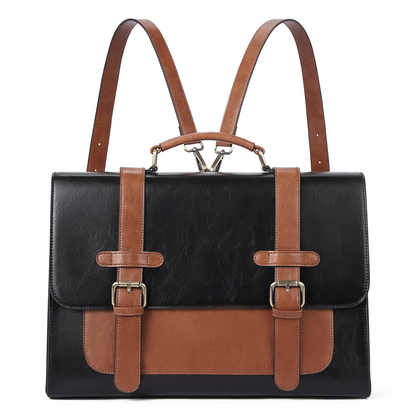 Brown Leather Laptop Bag Women's Attache Briefcases Stylish