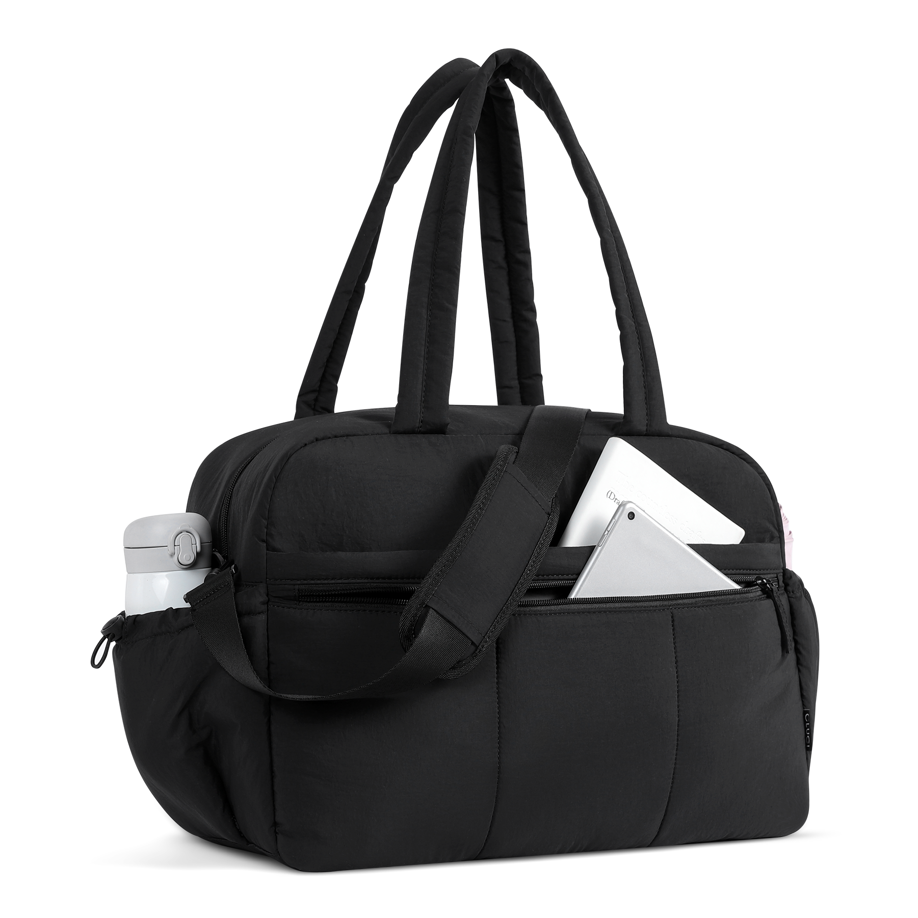 CLUCI Duffle Bag for Travel, Gym Bag for Women, Puffer Tote Small Carry On Bag, 30L Duffle Weekender Bags with Wet Pocket