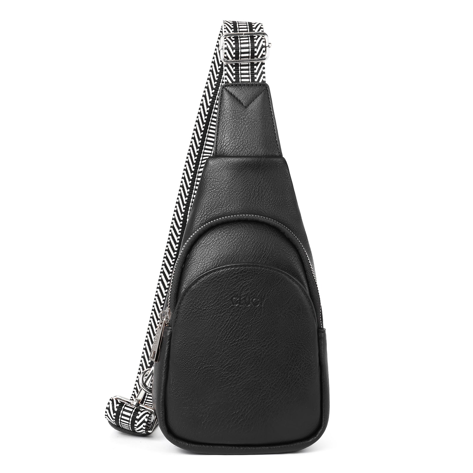 CLUCI Faux Leather Small Sling Bag Fashion Waist Packs with Guitar Strap for Women's Fanny Packs