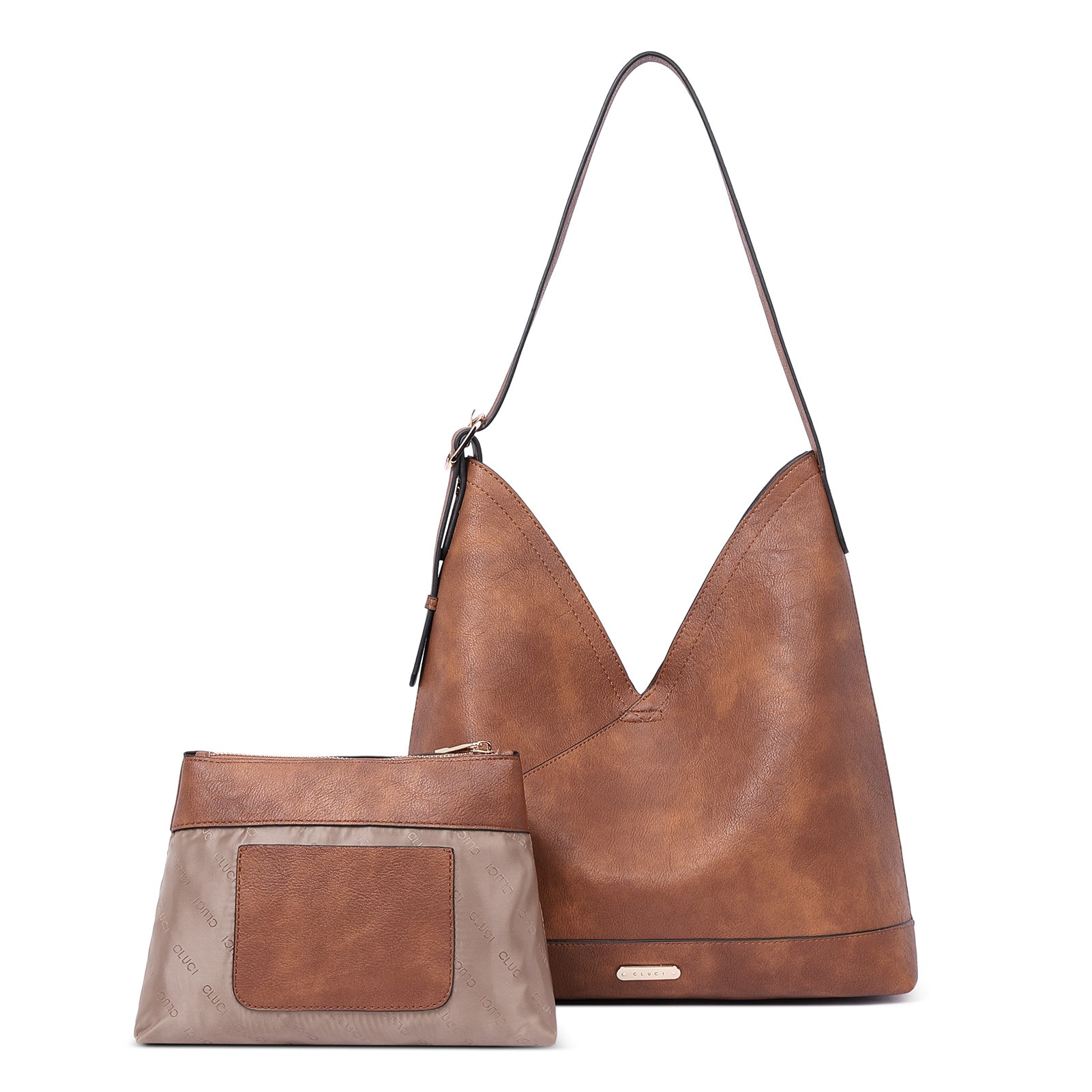 CLUCI Hobo Bags for Women Vegan Leather Purses Designer Handbags Tote Fashion Large Ladies Shoulder Bag