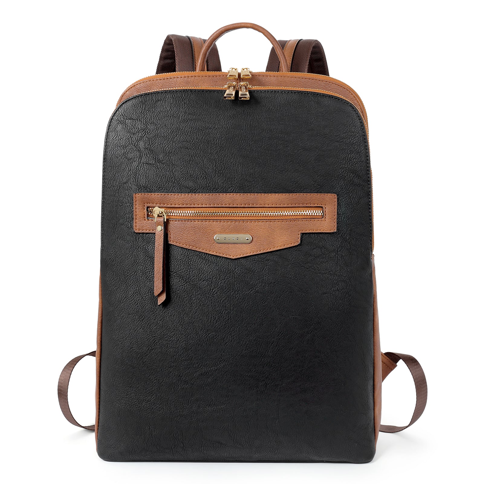 CLUCI Leather Laptop Backpack for Women 15.6 inch Computer Bag Travel Business Daypack