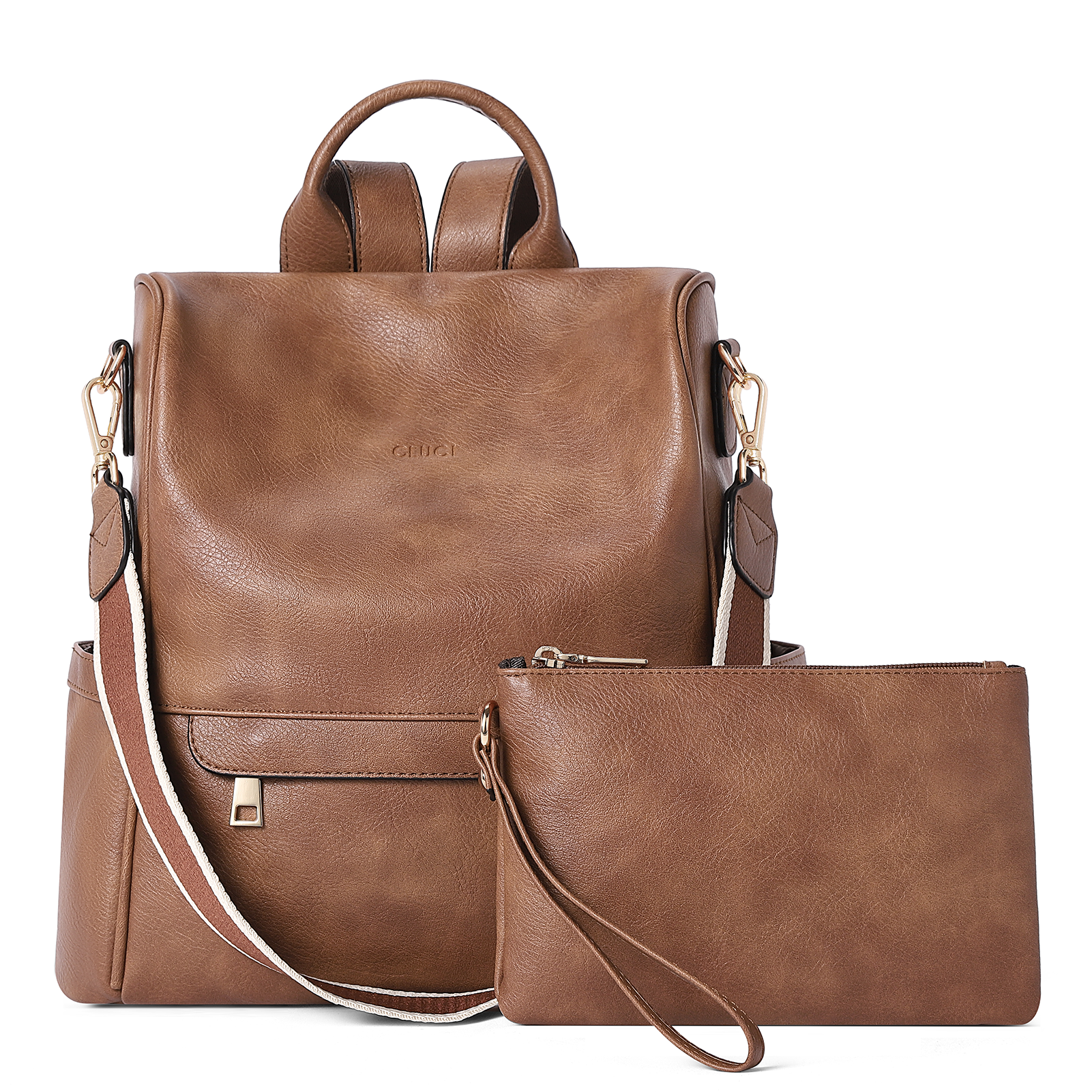 CLUCI Women Backpack Purse Fashion Leather Large Designer Travel Ladies College Shoulder Bags