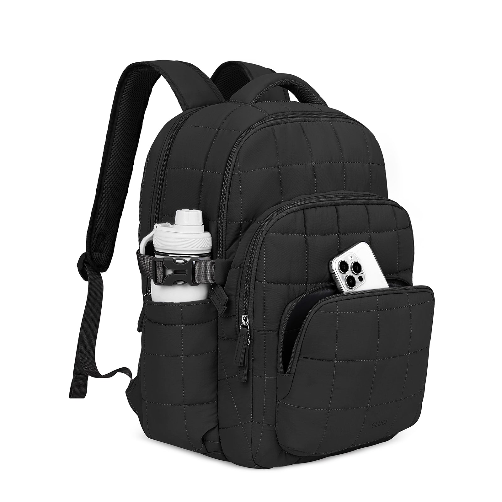 CLUCI 17.3'' Puffer Quilted Laptop Backpack for Women