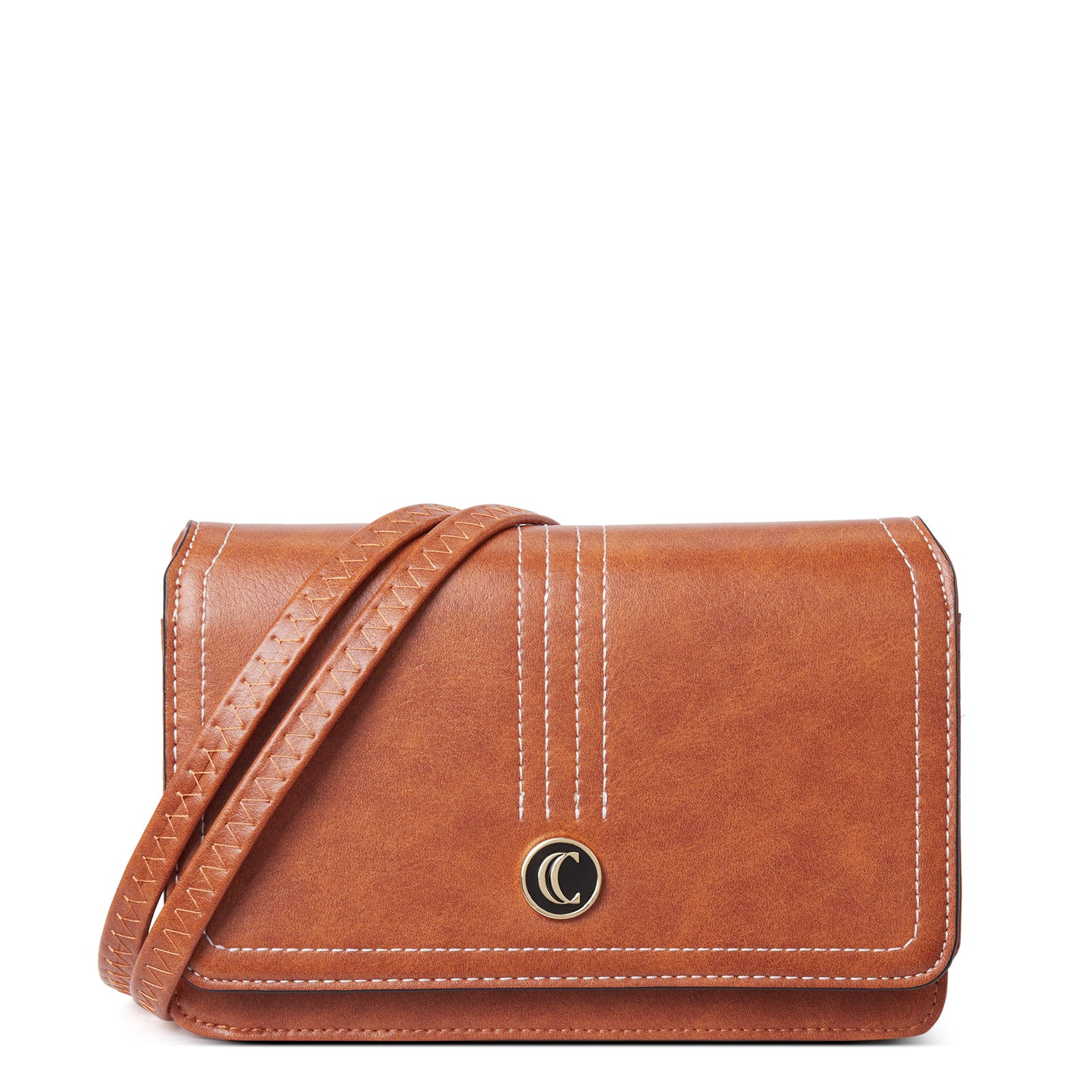 CLUCI Crossbody Purse for Women, Wristlet Wallet, Small Shoulder Bag with Card Slots, Leather Flap Cell phone Clutch