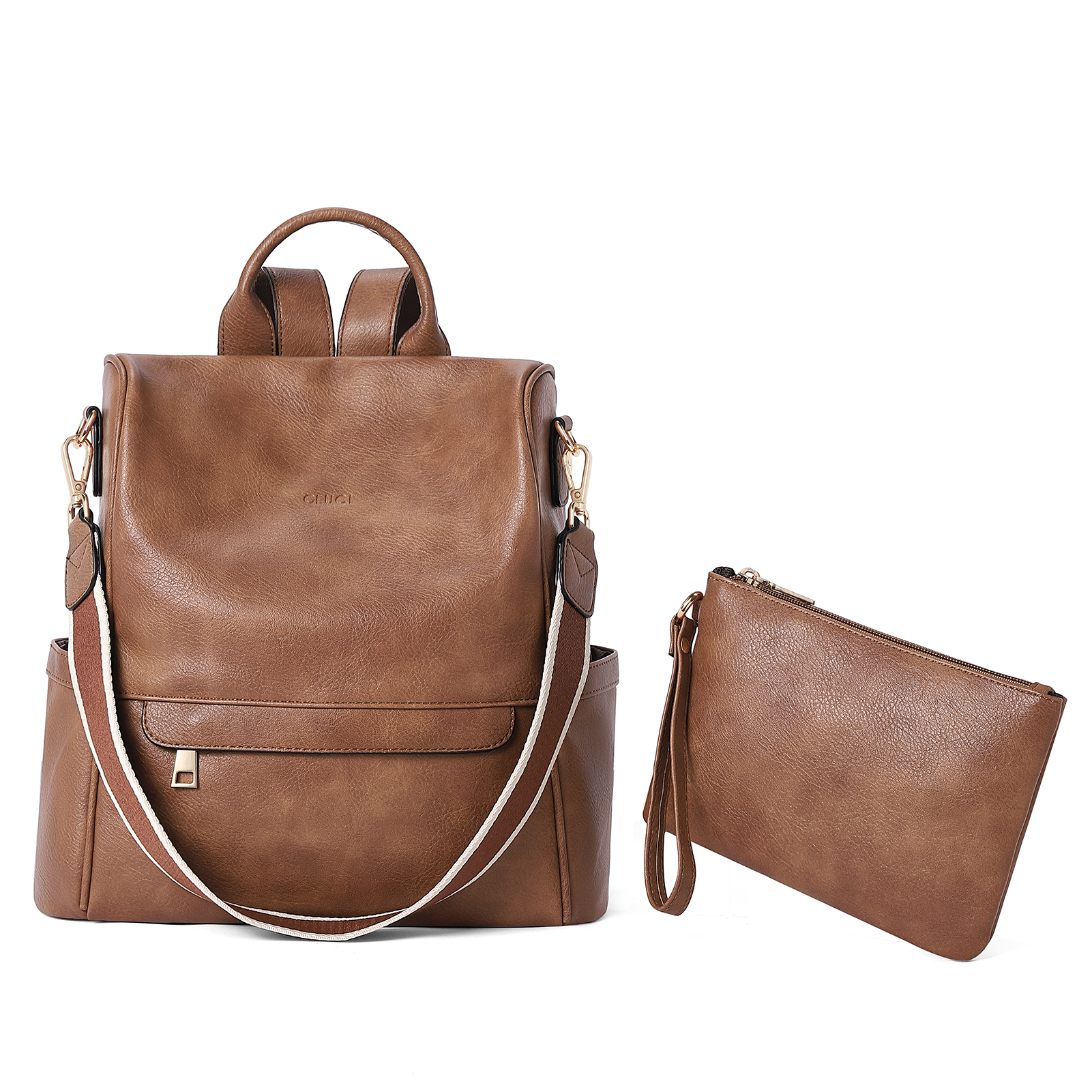 CLUCI Women Backpack Purse Fashion Leather Large Designer Travel Ladies College Shoulder Bags