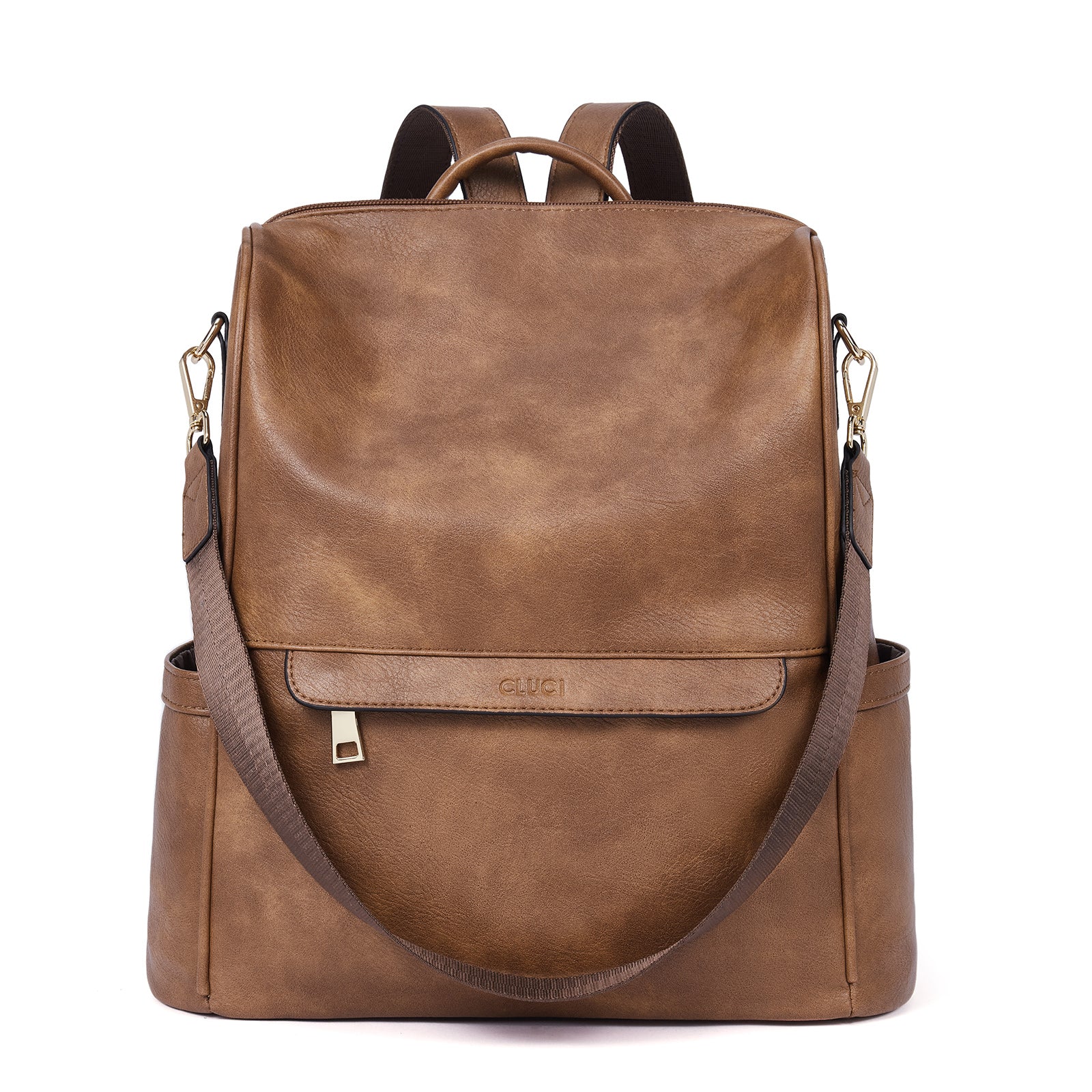 CLUCI Womens Backpack Purse Leather Anti-theft Large Fashion Designer Travel Bag Ladies Shoulder Bags, Brown CLUCI Womens Backpack Purse Leather Anti-theft Large Fashion Designer Travel Bag Ladies Shoulder Bags, Brown