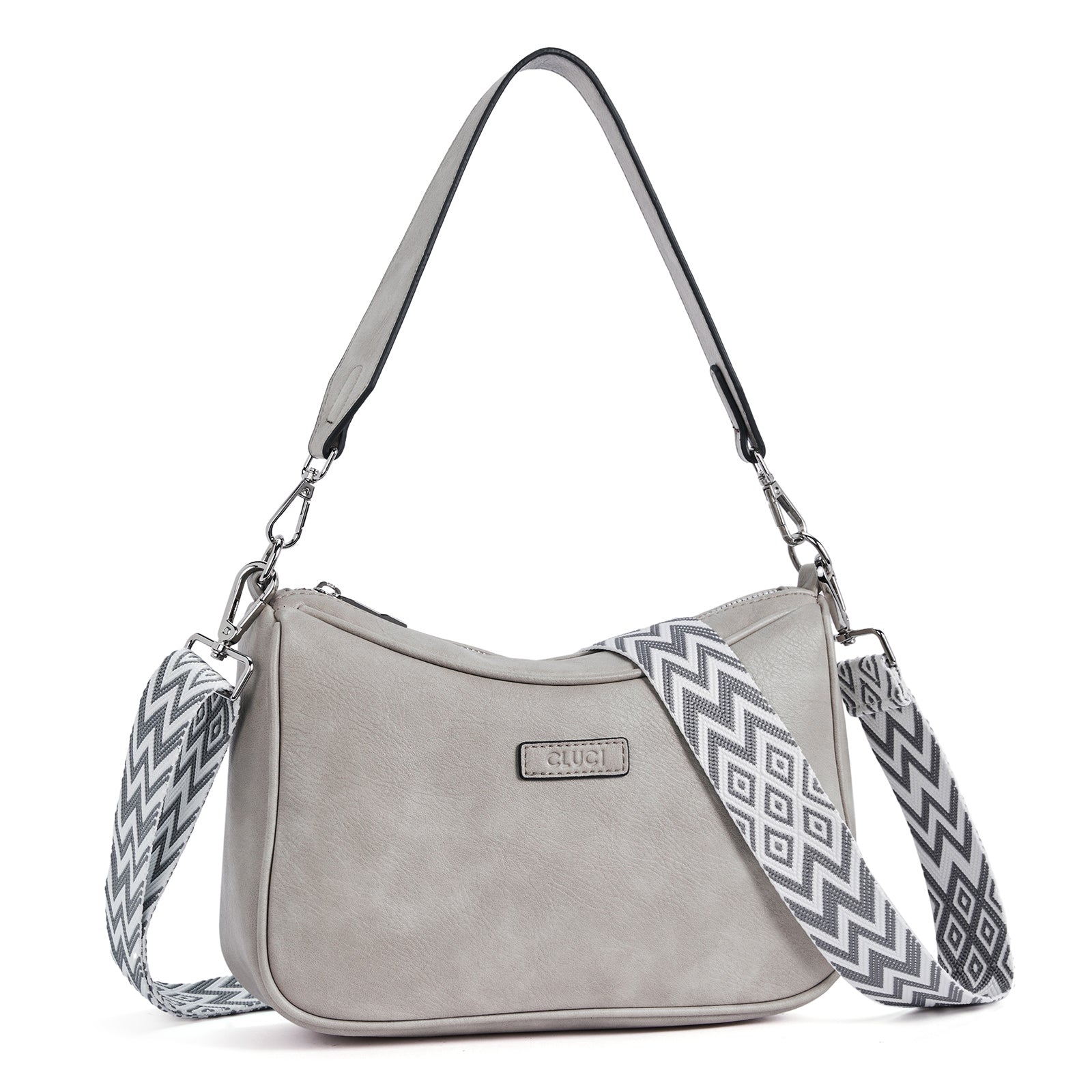 Small Crossbody Purses for Women Vegan Leather with 2 Wide Straps