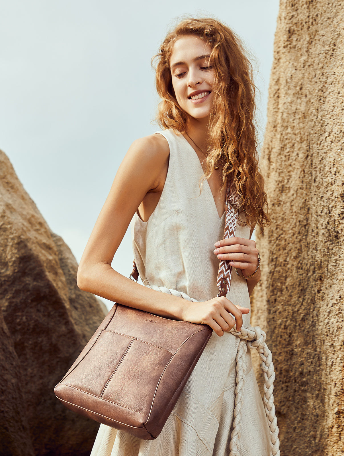 Crossbody for Women Vegan Leather Hobo Bags Casual Satchel with Guitar Strap