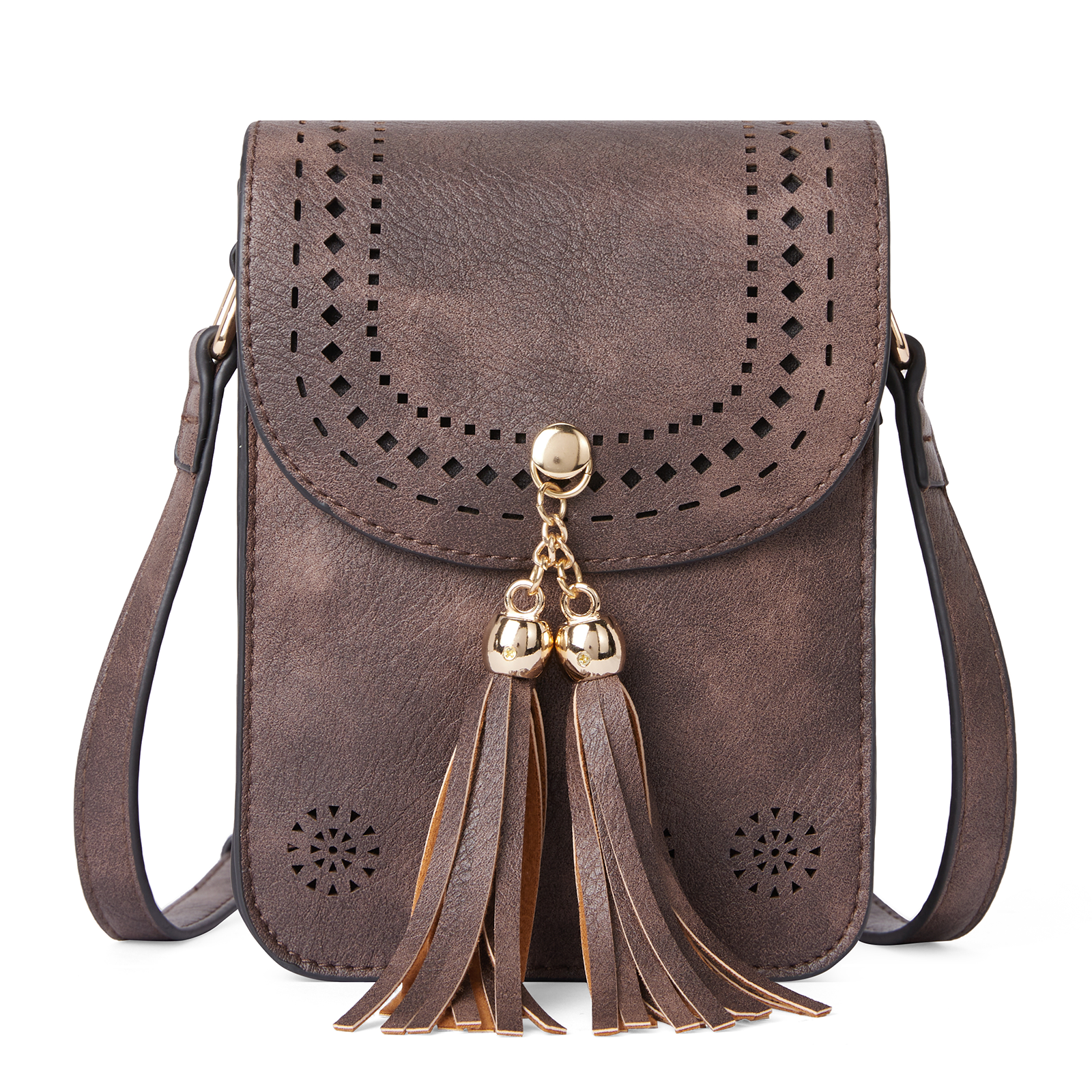 CLUCI Small Crossbody Bags for Women Trendy, Vegan Leather Cell Phone Purse Wallet with Tassel and Adjustable Strap