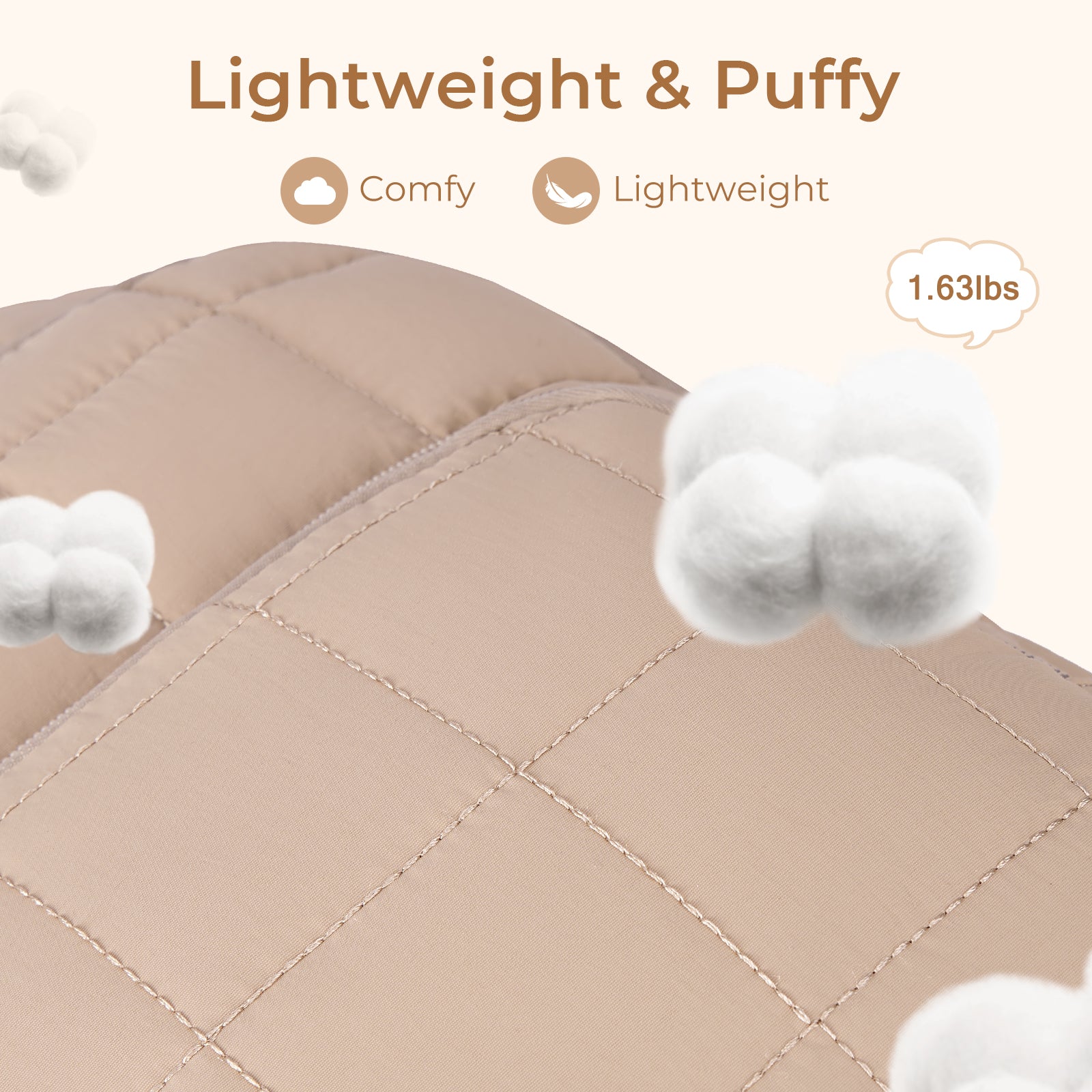 CLUCI 17.3'' Puffer Quilted Laptop Backpack for Women