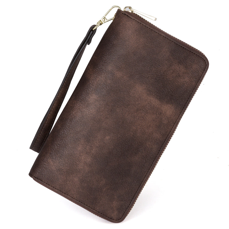 CLUCI Women Wallet Leather RFID Blocking With Wristlet