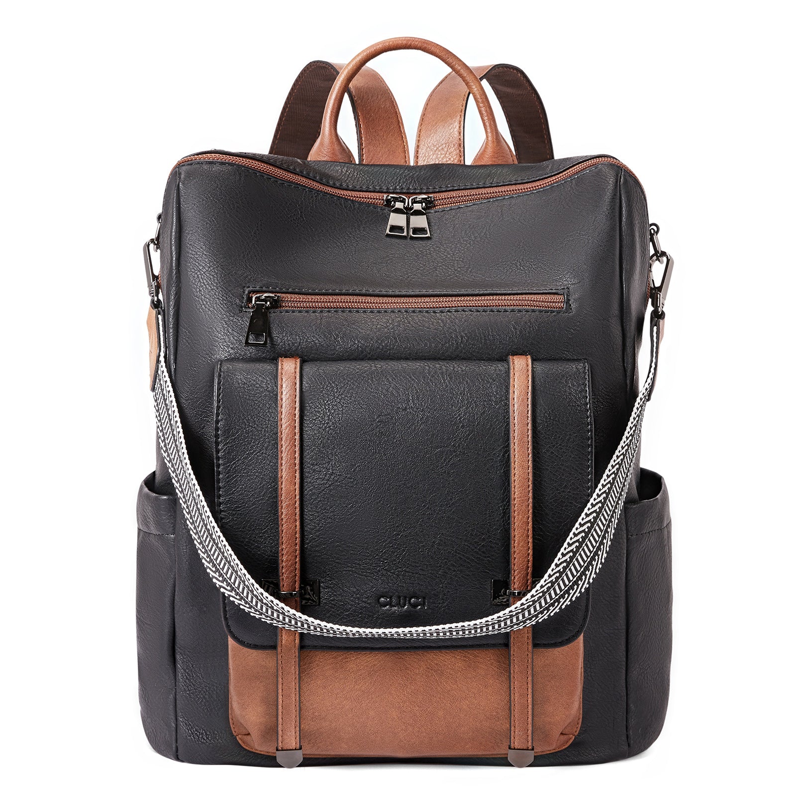 cluci leather backpack Laptop for Women 15.6 inch Computer Bag Travel Business Daypack suitable for work CLUCI Backpack Purse for Women