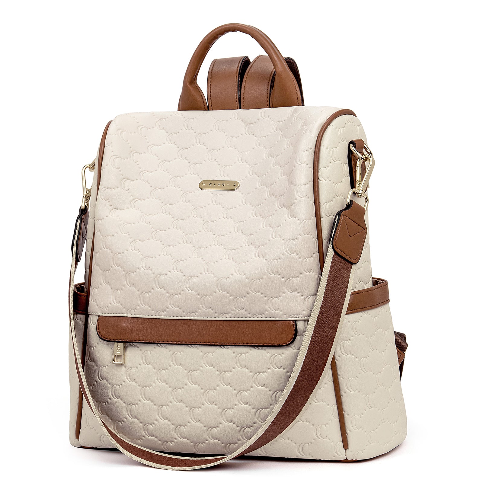 CLUCI Women Backpack Purse Fashion Leather Large Designer Travel Ladies College Shoulder Bags