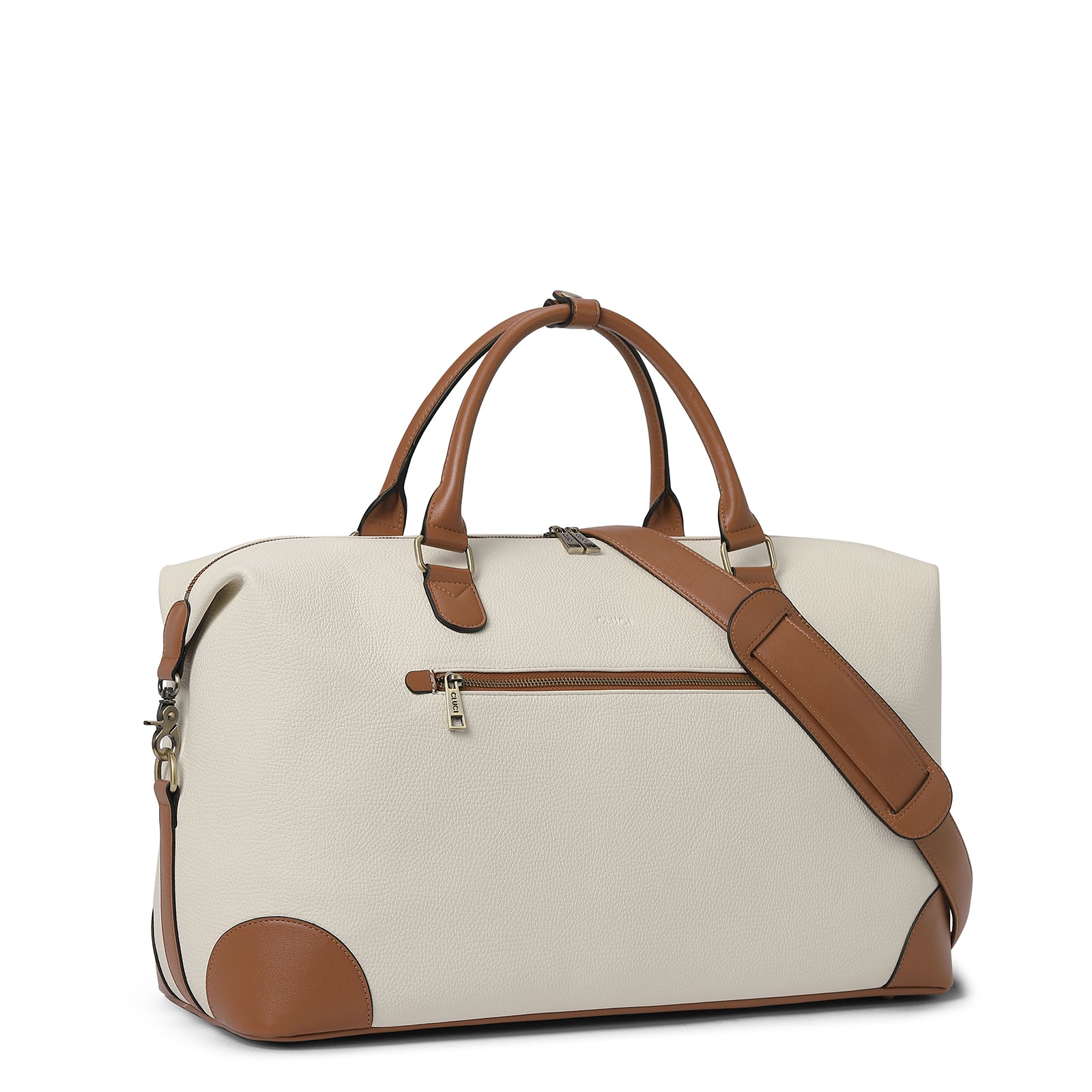 CLUCI Weekender Bag for Women Leather Travel Overnight Tote Duffel Bags with Trolley Sleeve